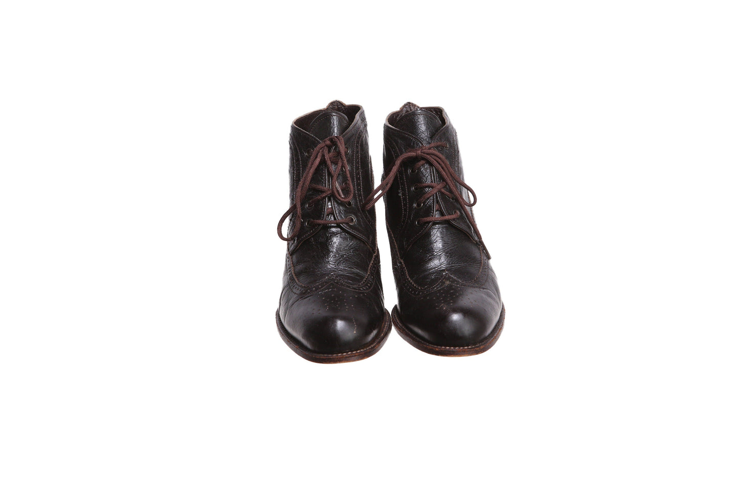 Vintage Women Leather Ankle Boots - Made in France by Stephane Kelian