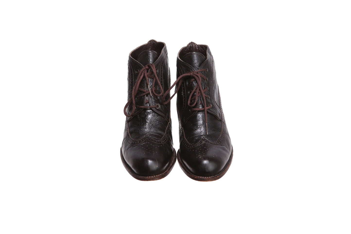 Vintage Women Leather Ankle Boots - Made in France by Stephane Kelian