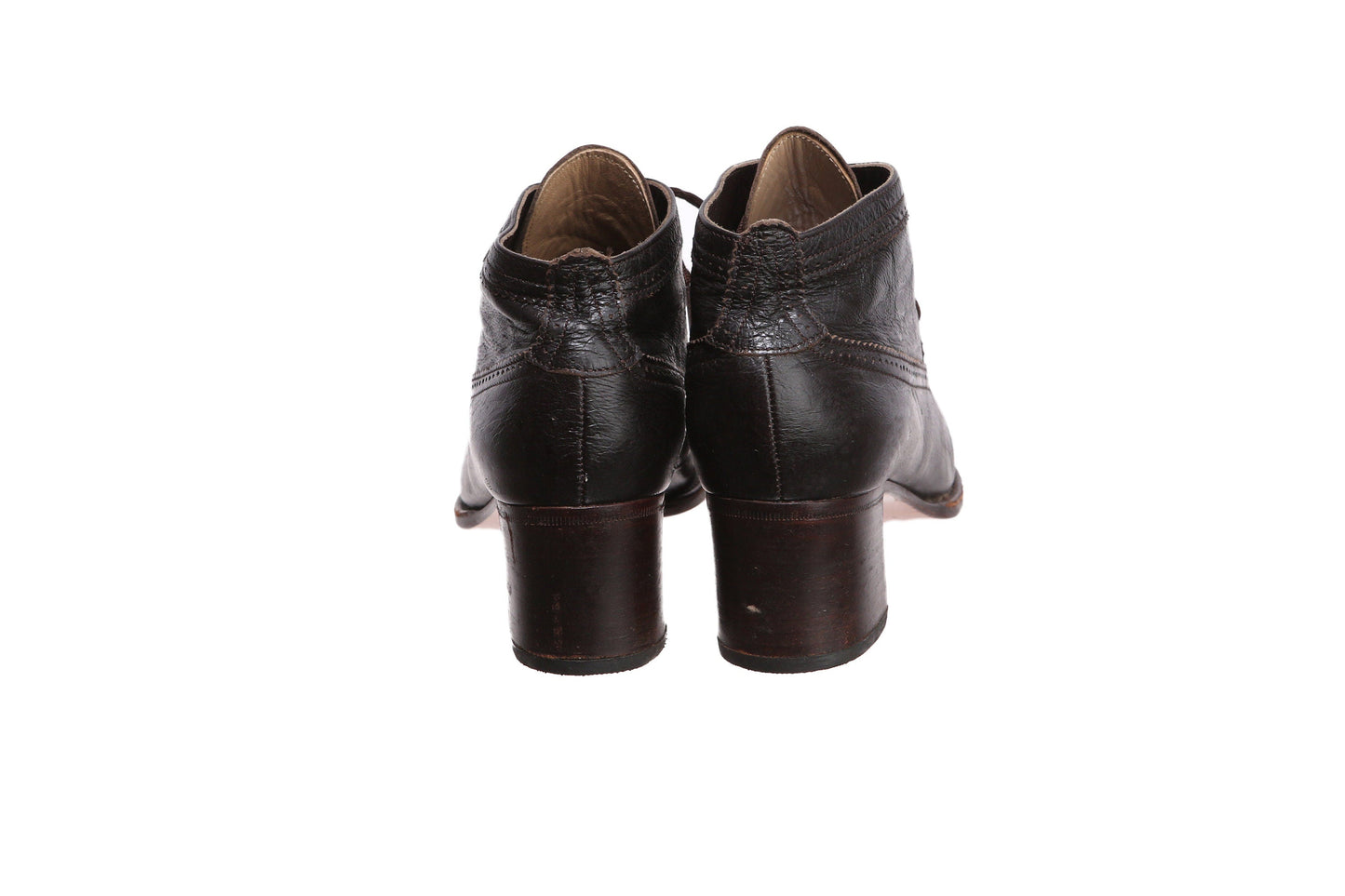 Vintage Women Leather Ankle Boots - Made in France by Stephane Kelian
