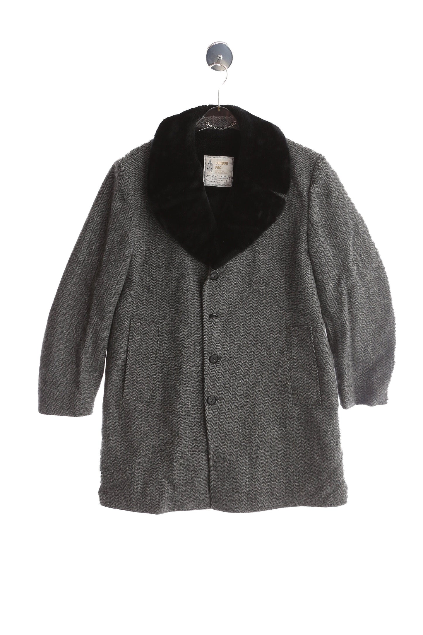 Vintage Men's Gray Winter Coat byb London Fog