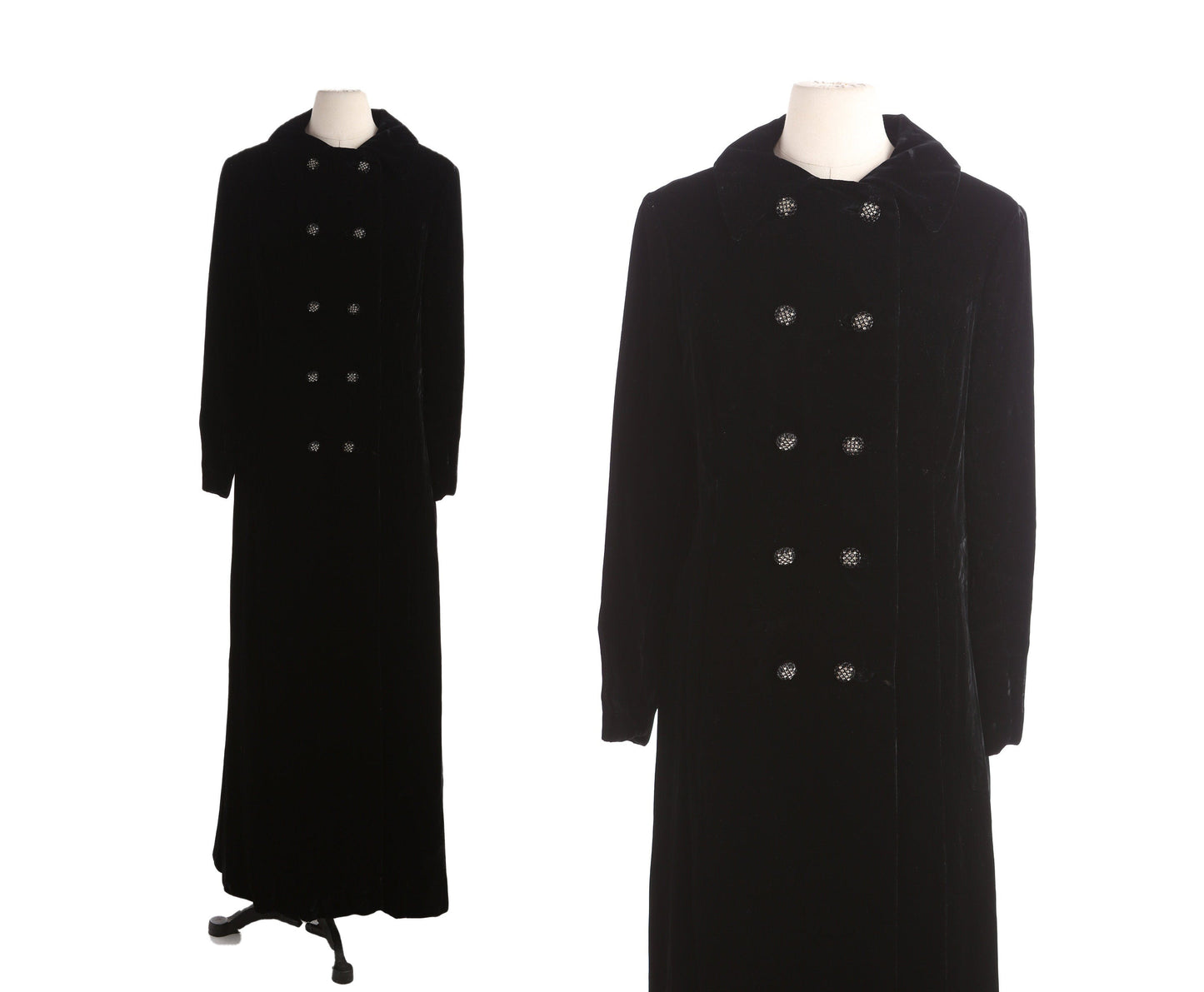Vintage Women's Black Velvet Dress