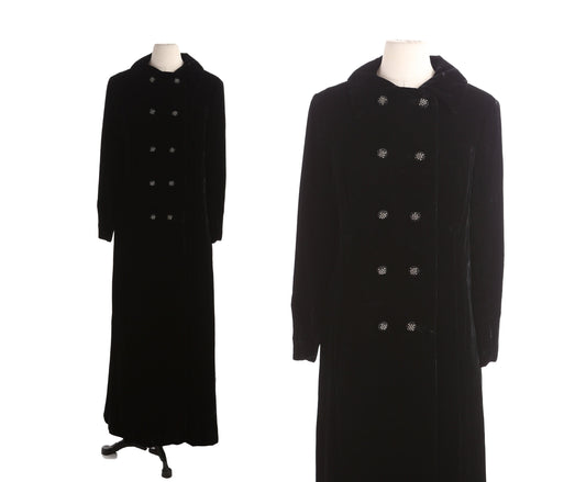 Vintage Women's Black Velvet Dress
