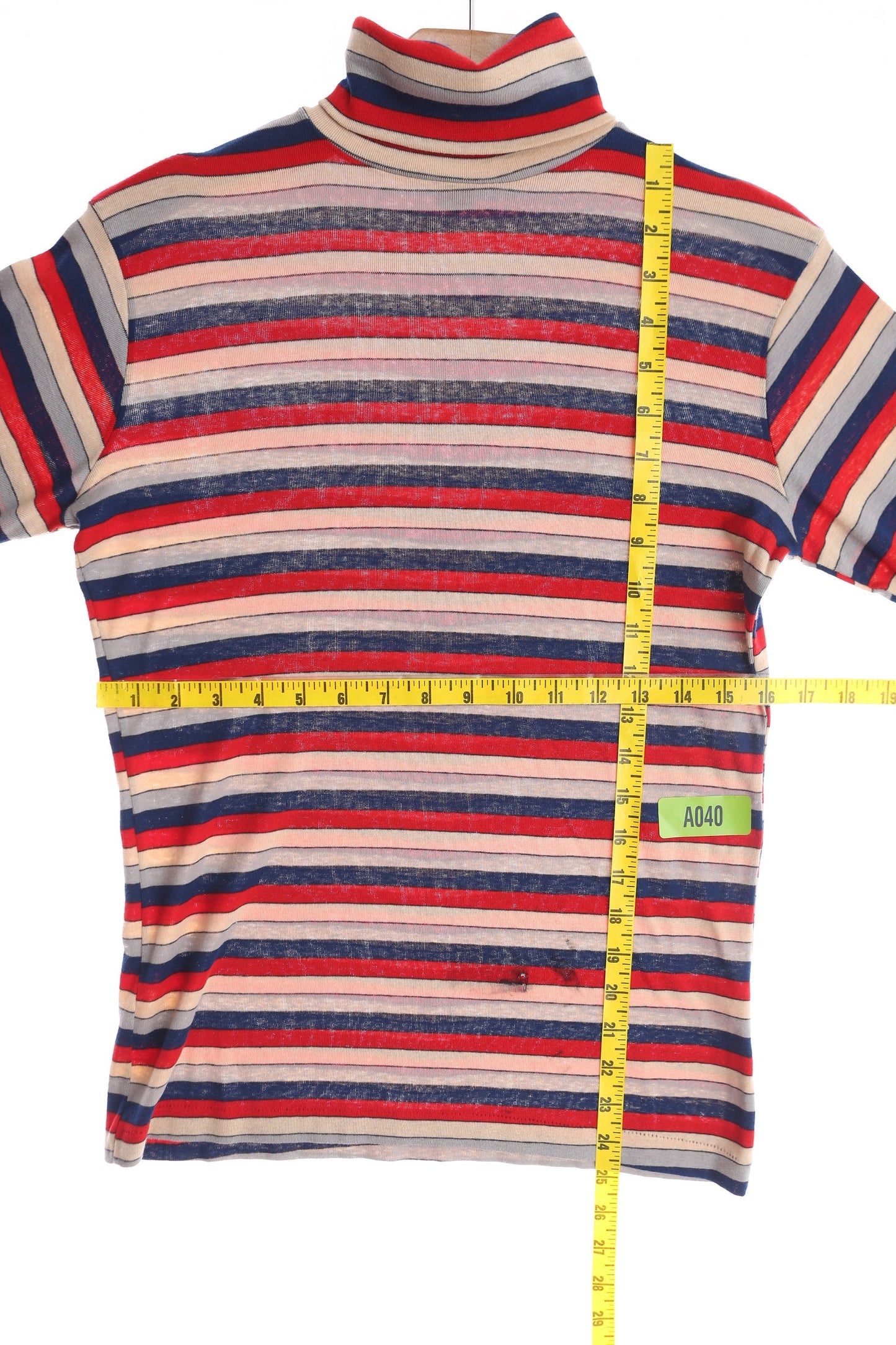 Vintage Turtleneck Striped Shirt