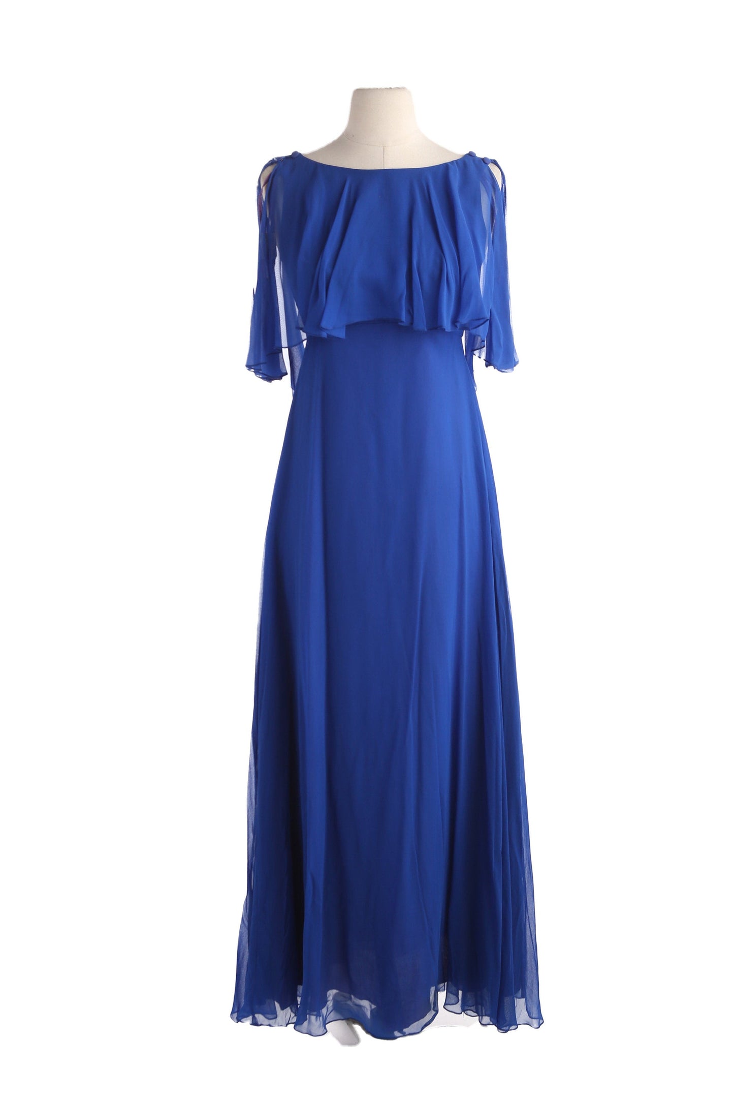 Vintage Women's Blue Long Evening Dress