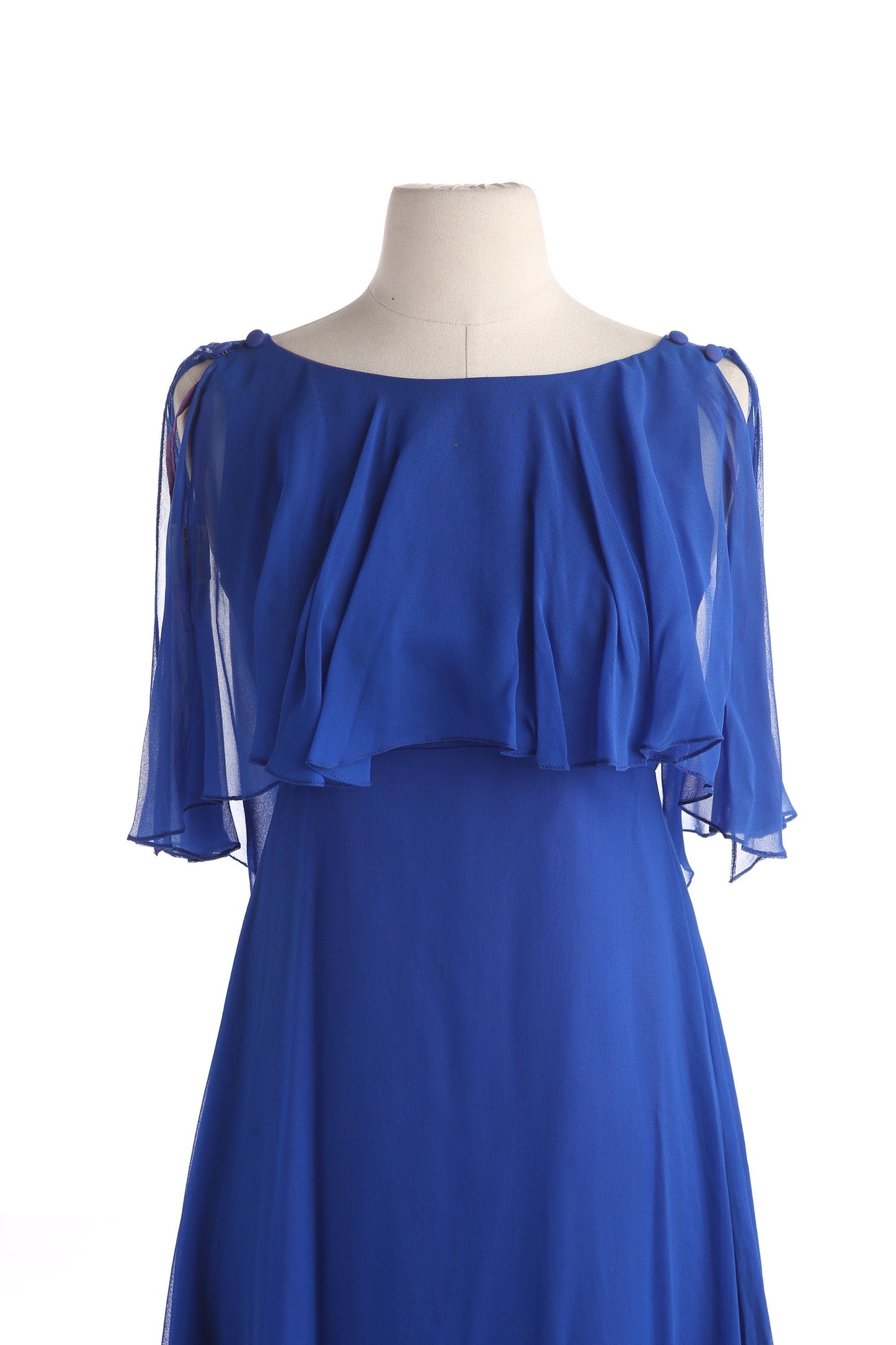 Vintage Women's Blue Long Evening Dress