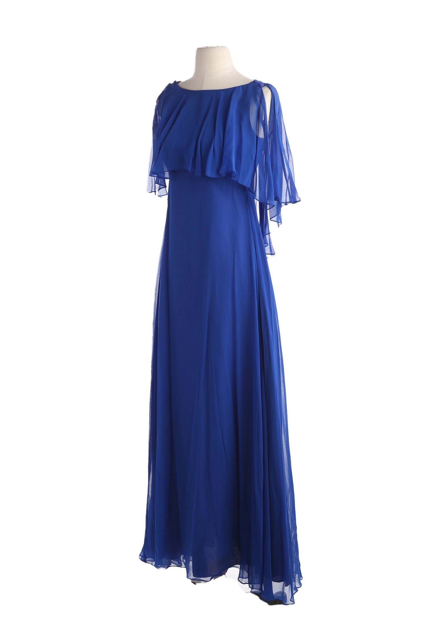 Vintage Women's Blue Long Evening Dress