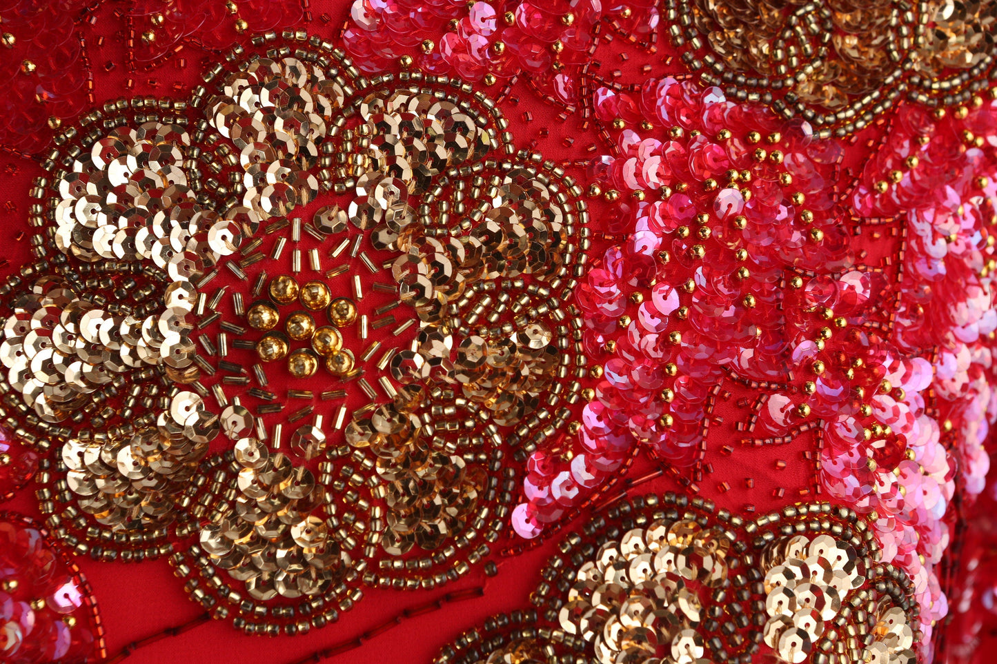 Vintage Women's Red Sequin Dress by Jasmine Curtis