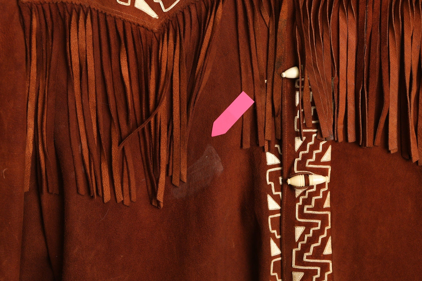 Vintage Men Suede Fringe Jacket with Horse Embroidery - Made in  Mexico