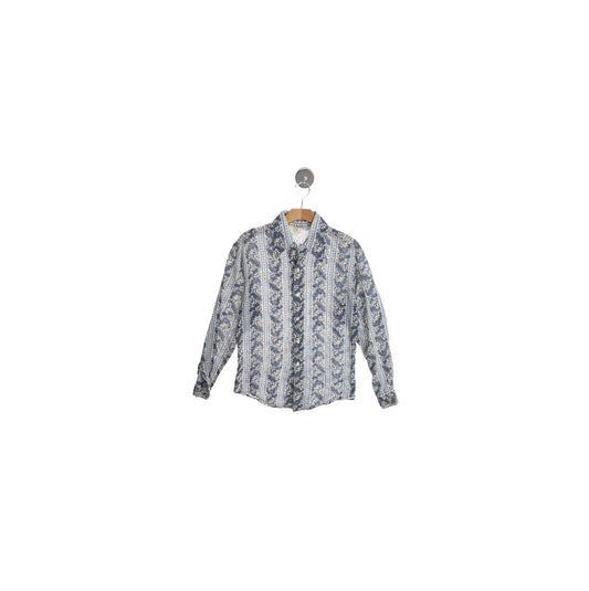 Vintage Kennington Floral Mickey Mouse Print Long Sleeve Shirt