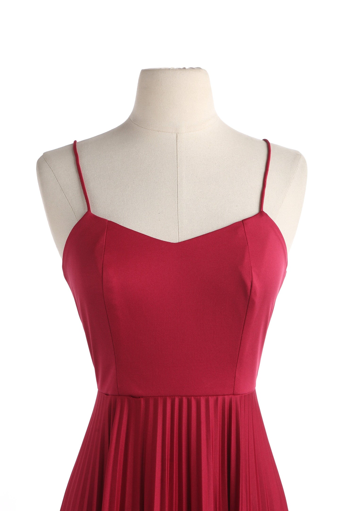 80s Women Evening Red Poly Dress