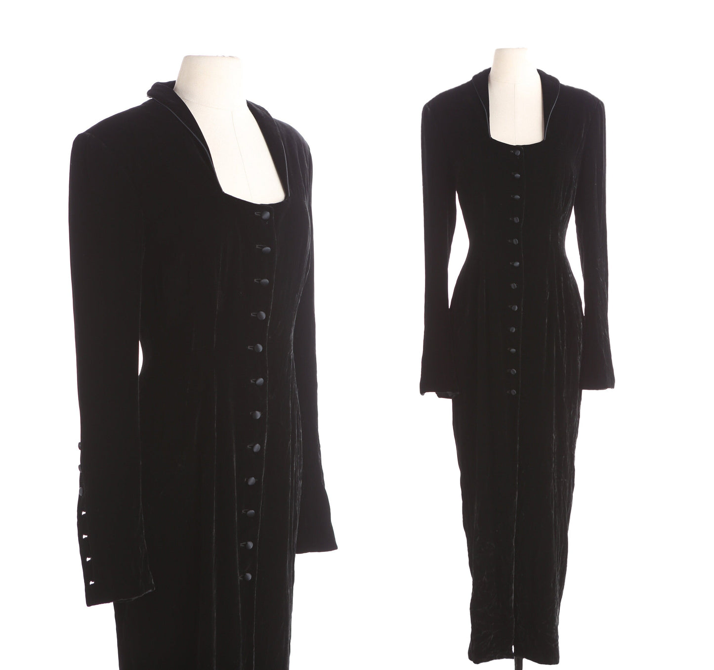 90s Women Black Velour Casual Jumpsuit