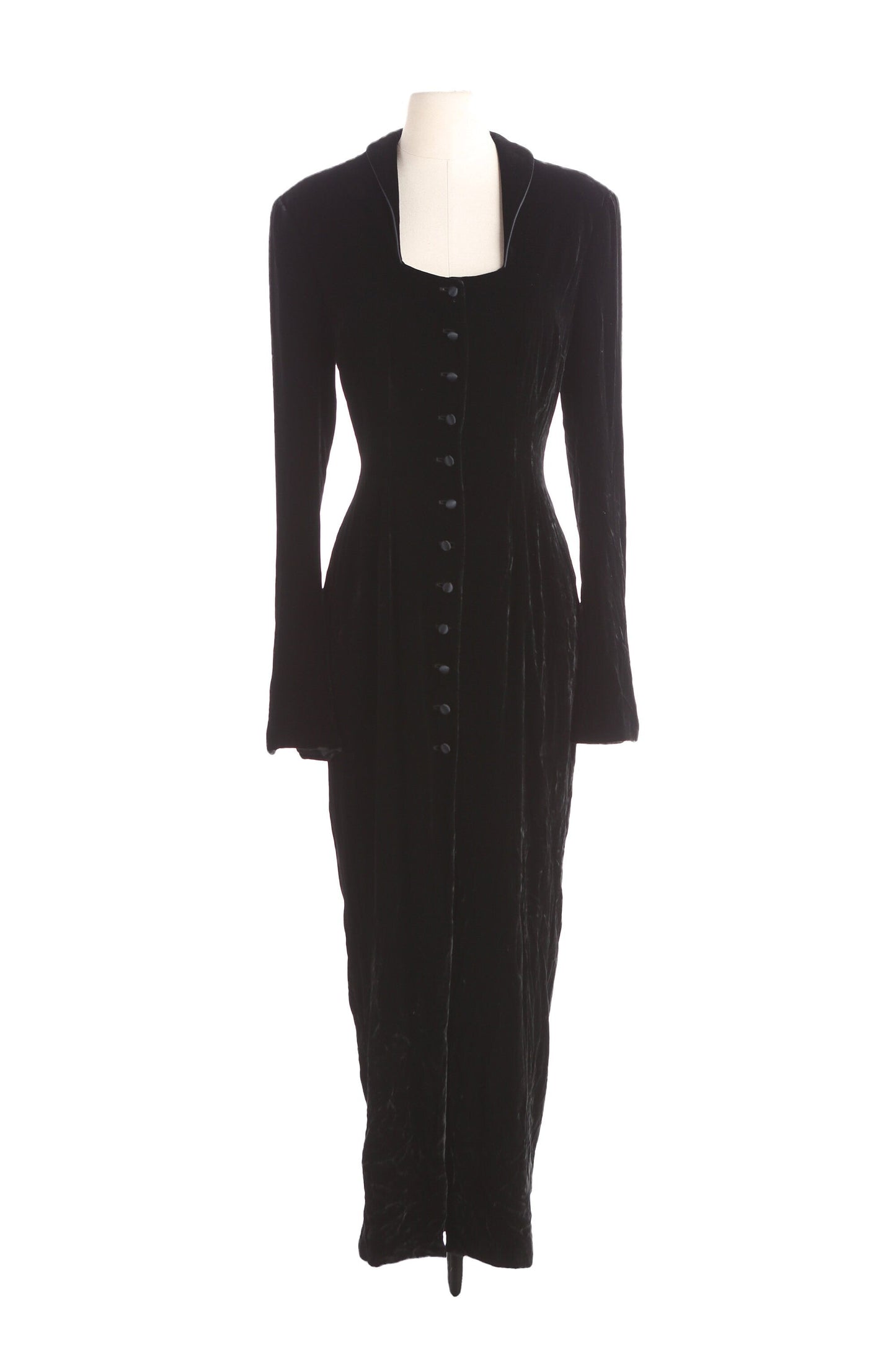 90s Women Black Velour Casual Jumpsuit
