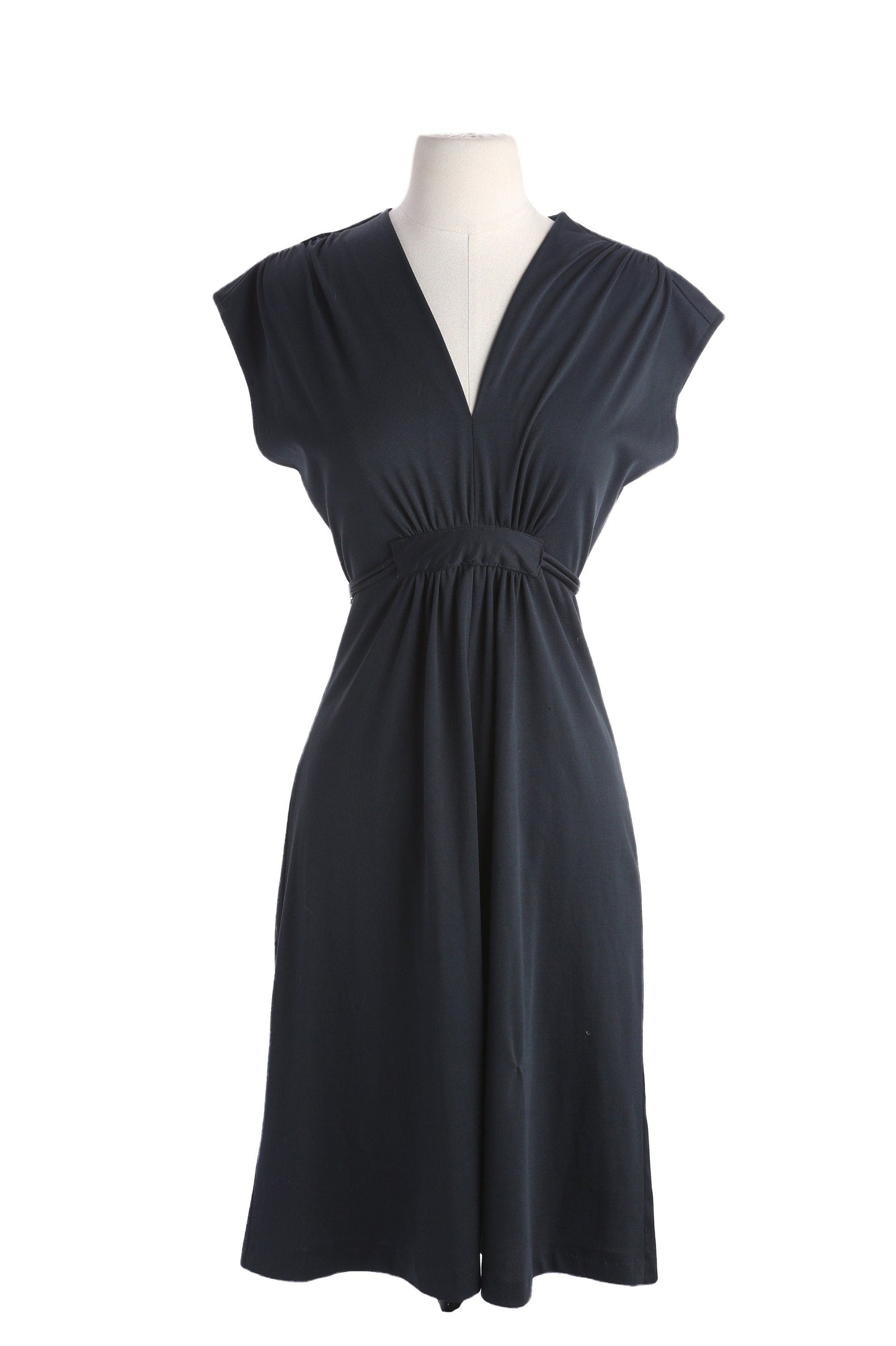 70s Women Blue Casual Polyester Sleeveless Dress by OOPS California