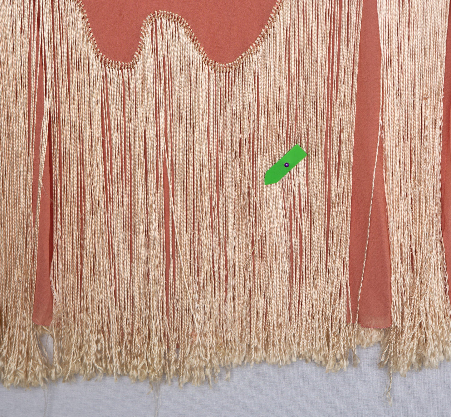 Vintage Flapper Dress with Bottom Fringe Detail - Era 1920s - 1930s
