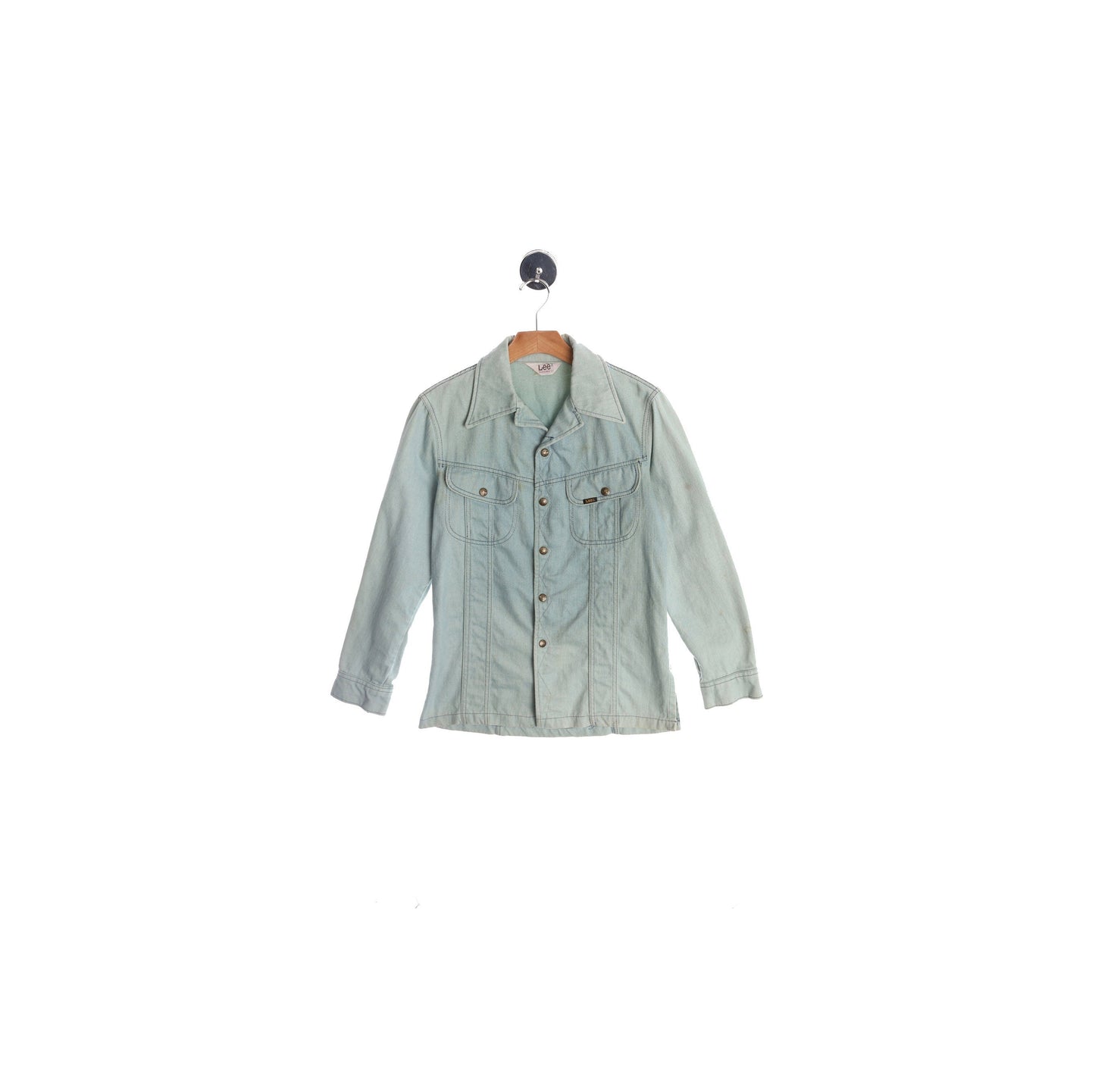 Lee 70's Denim Shirt - Men Blue Shirt - Snap Closure