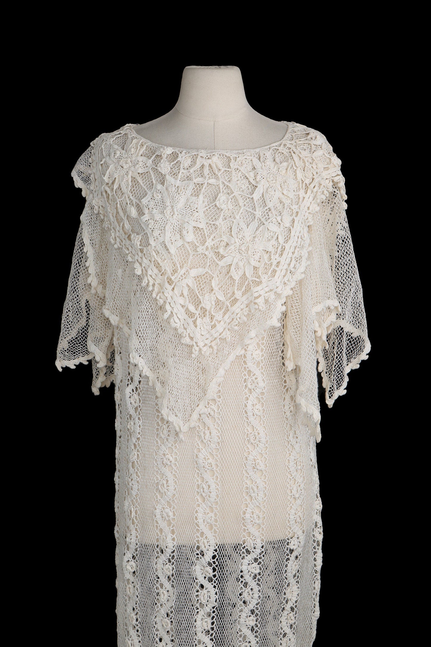 Vintage White Crochet Dress