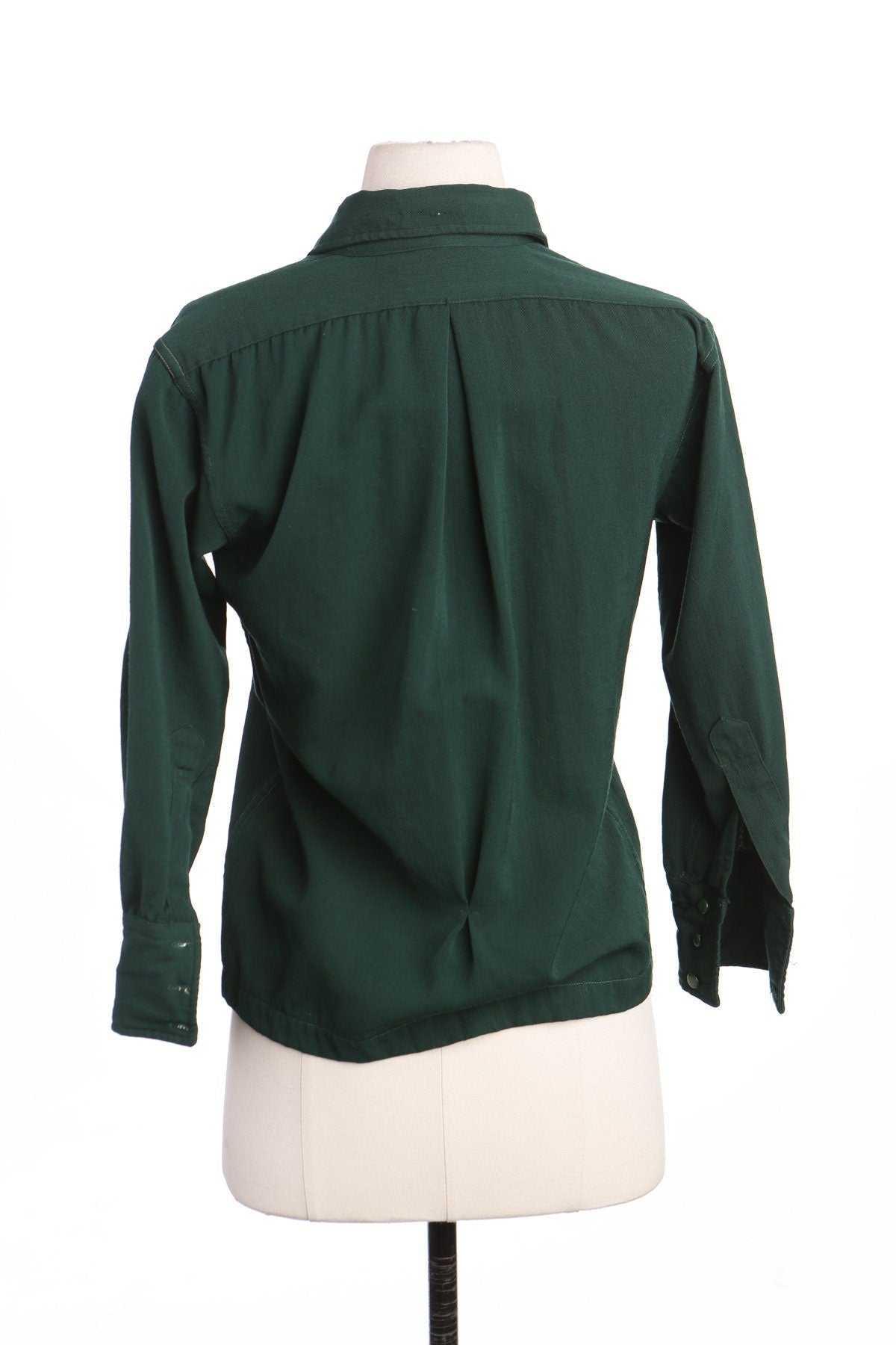 Vintage Western Shirt / Green / Long Sleeve / 1940s - 1950s