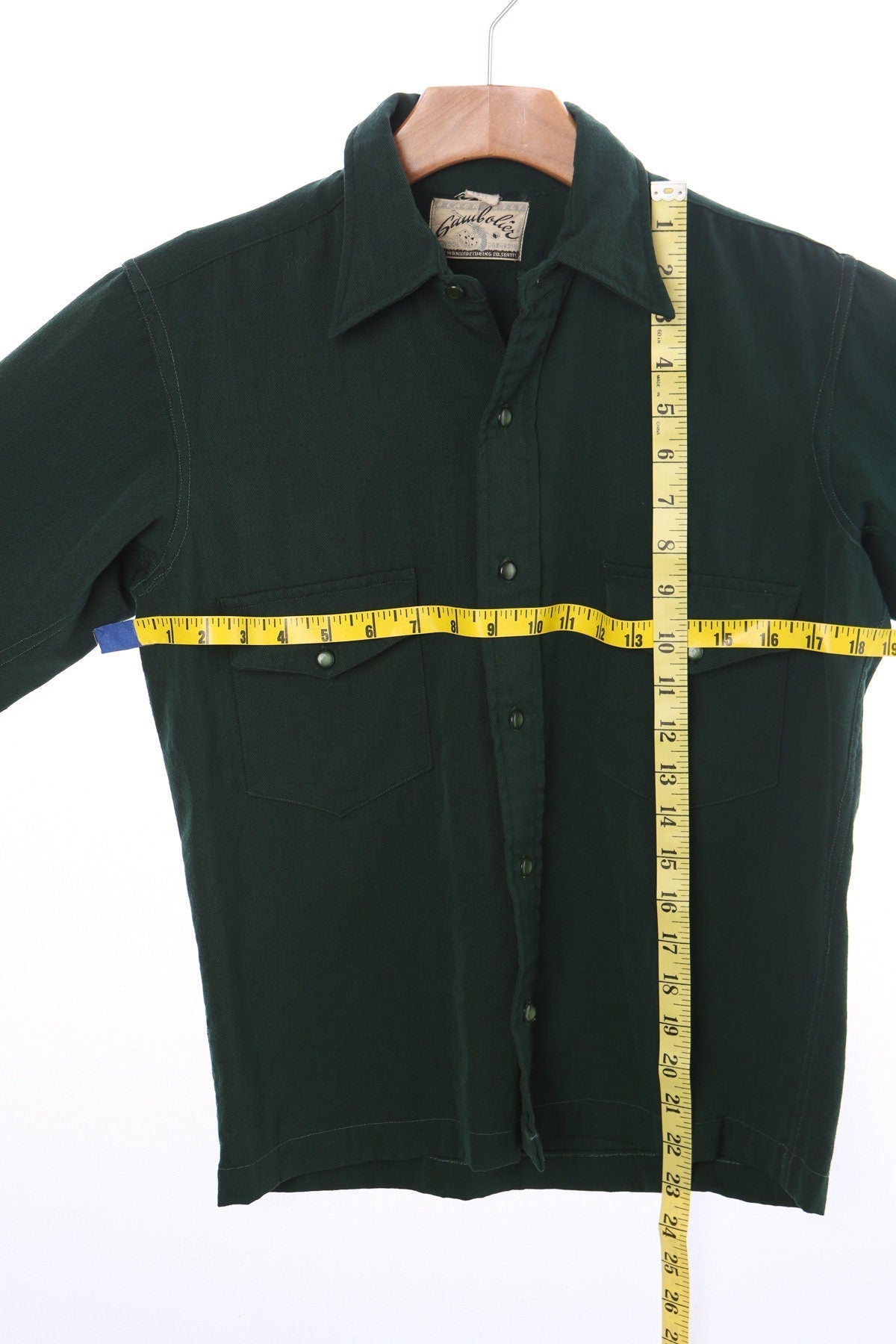 Vintage Western Shirt / Green / Long Sleeve / 1940s - 1950s