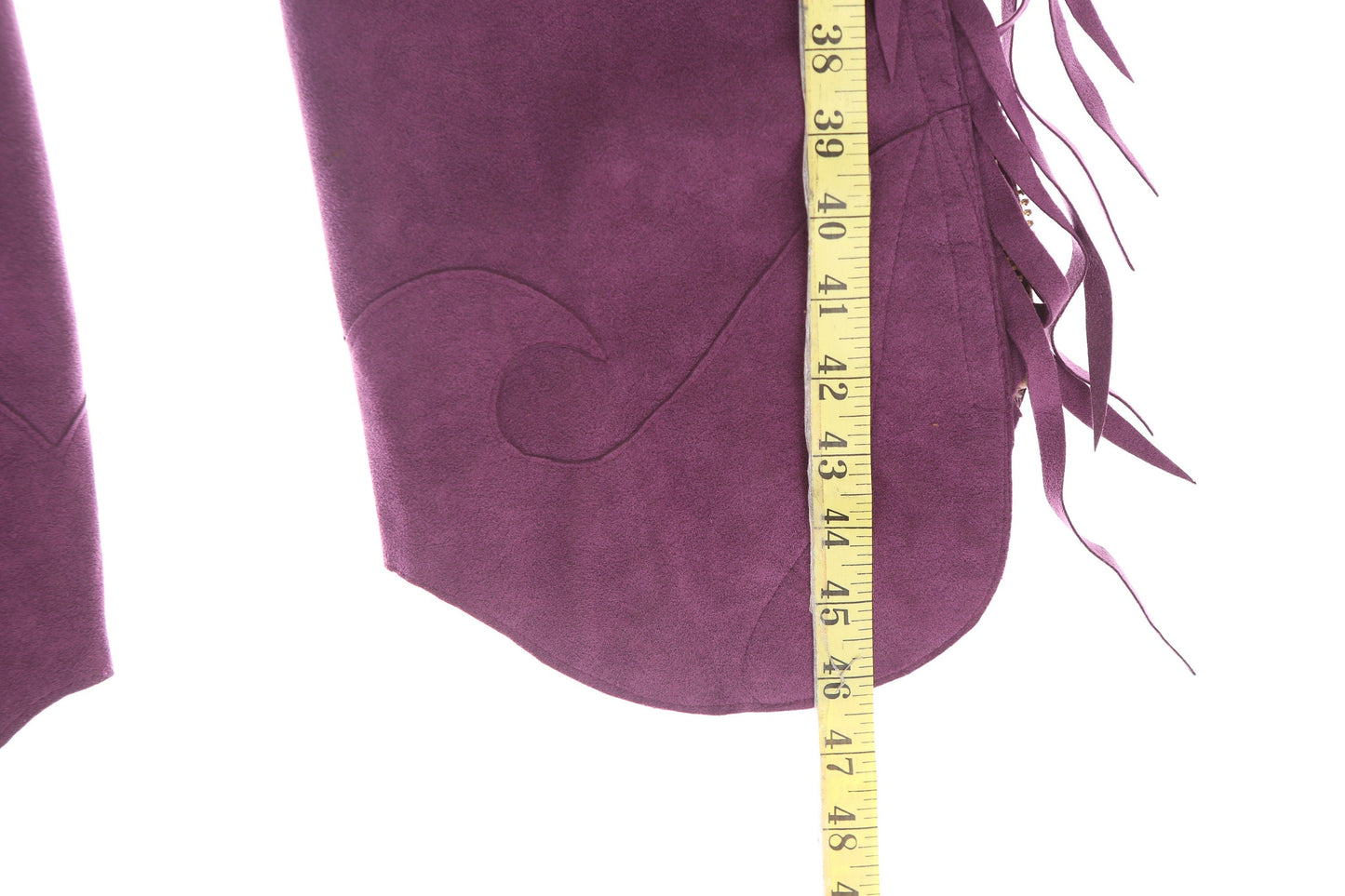 Vintage Women's Purple Suede Fringe Western Chaps