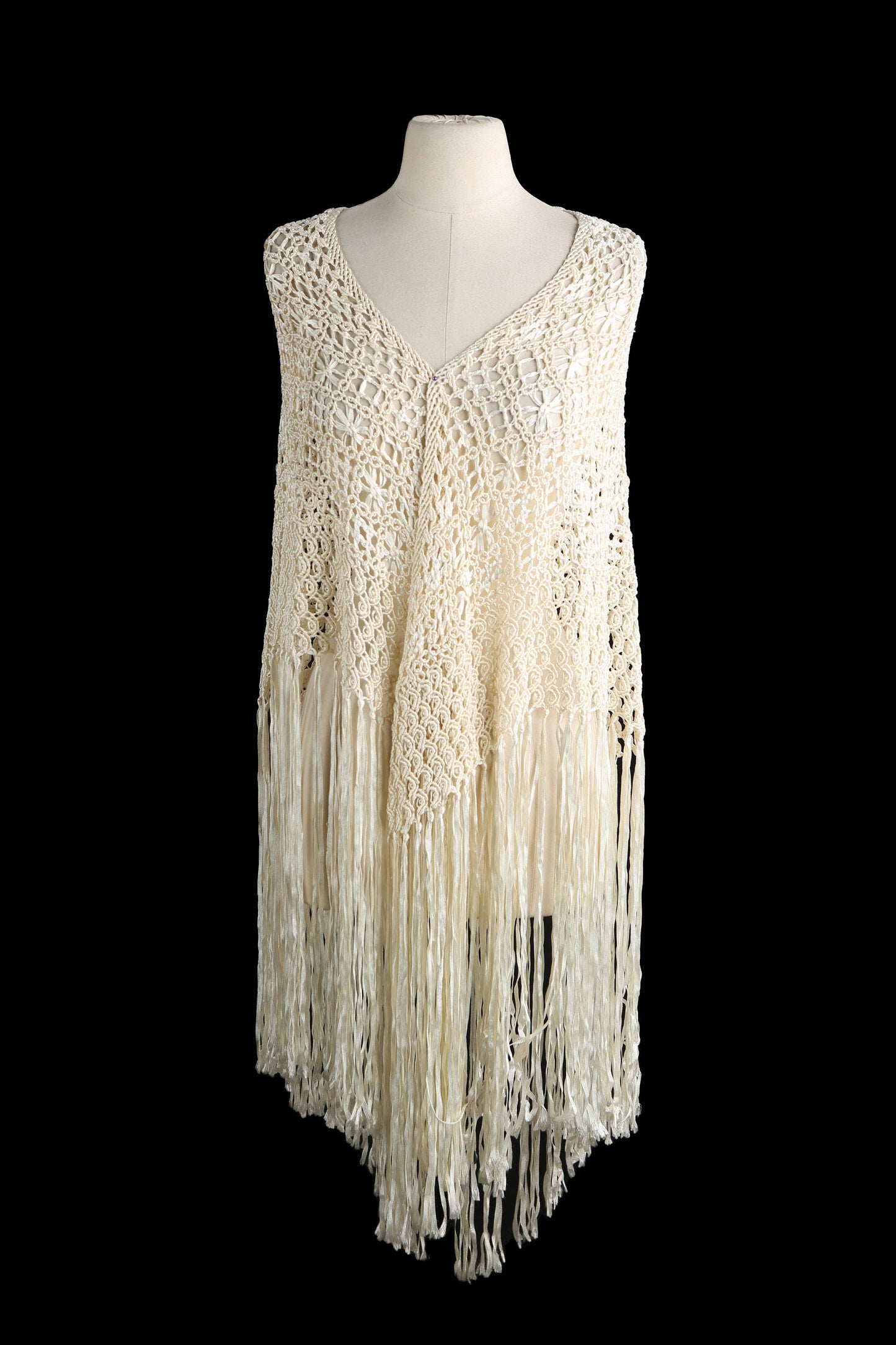 Vintage Women's Crochet Shawl
