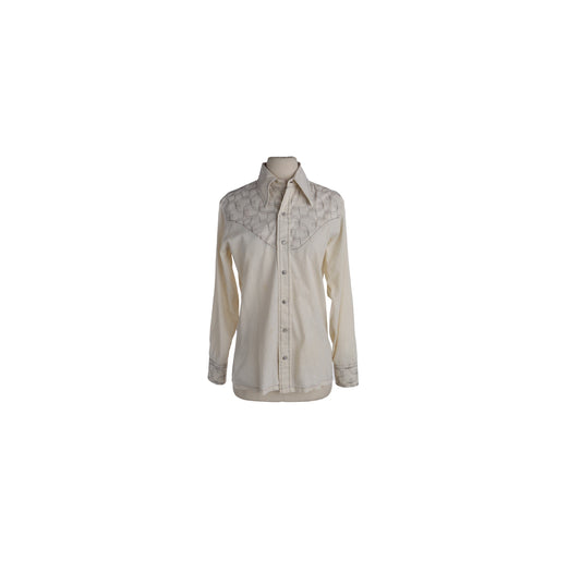 Vintage Women beige Western Top