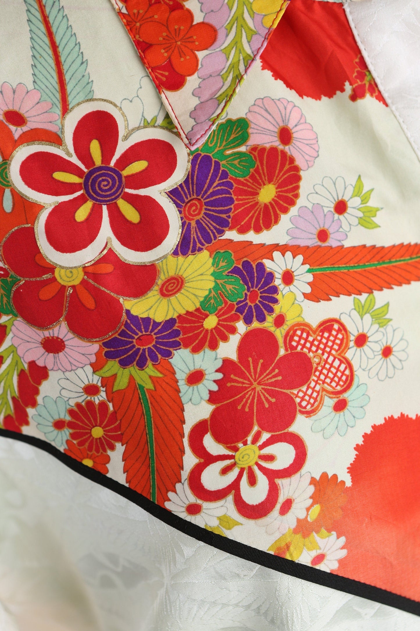 Women Western White Top Kimono Print