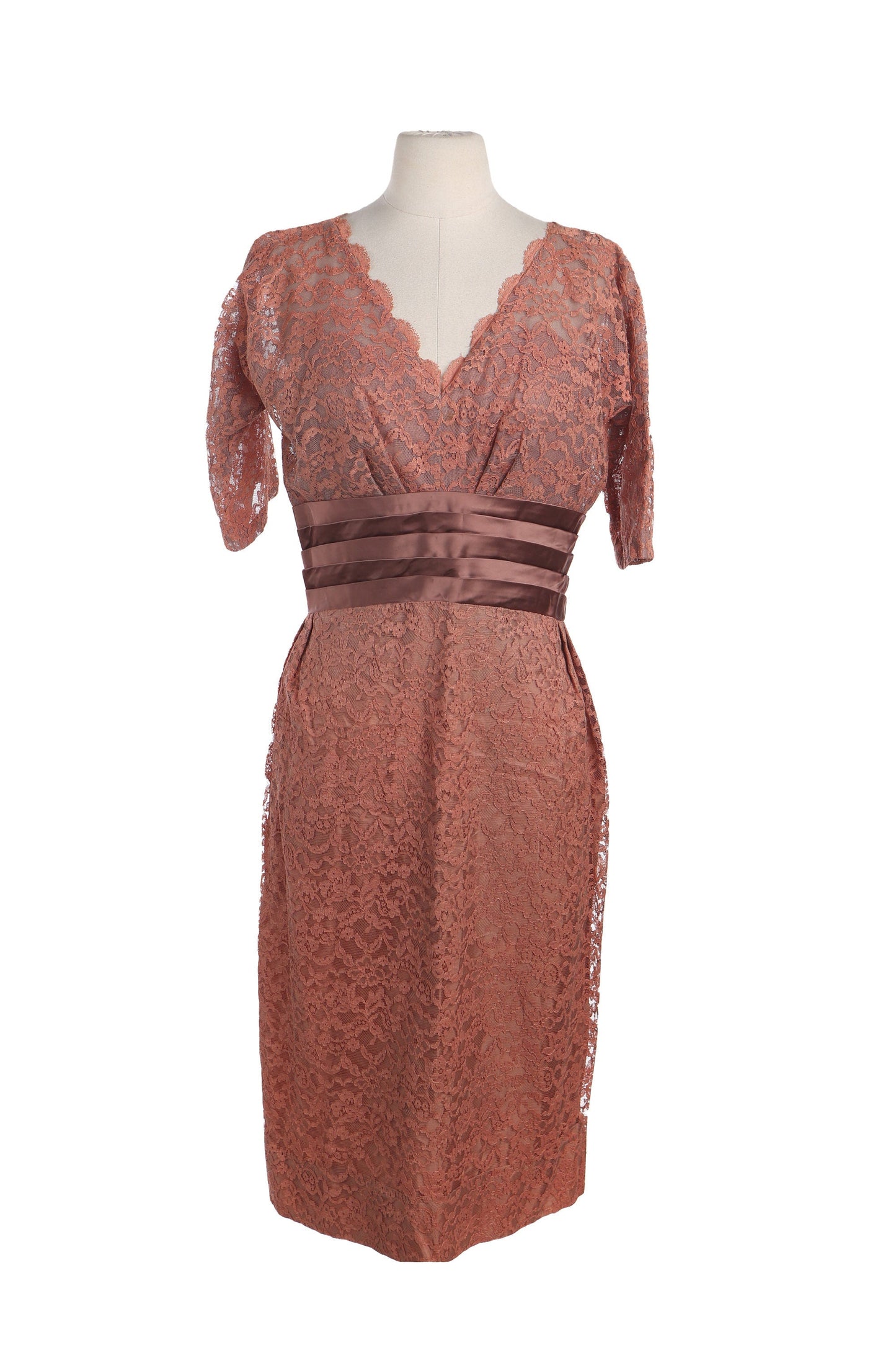 1950's Women Lace Evening Dress
