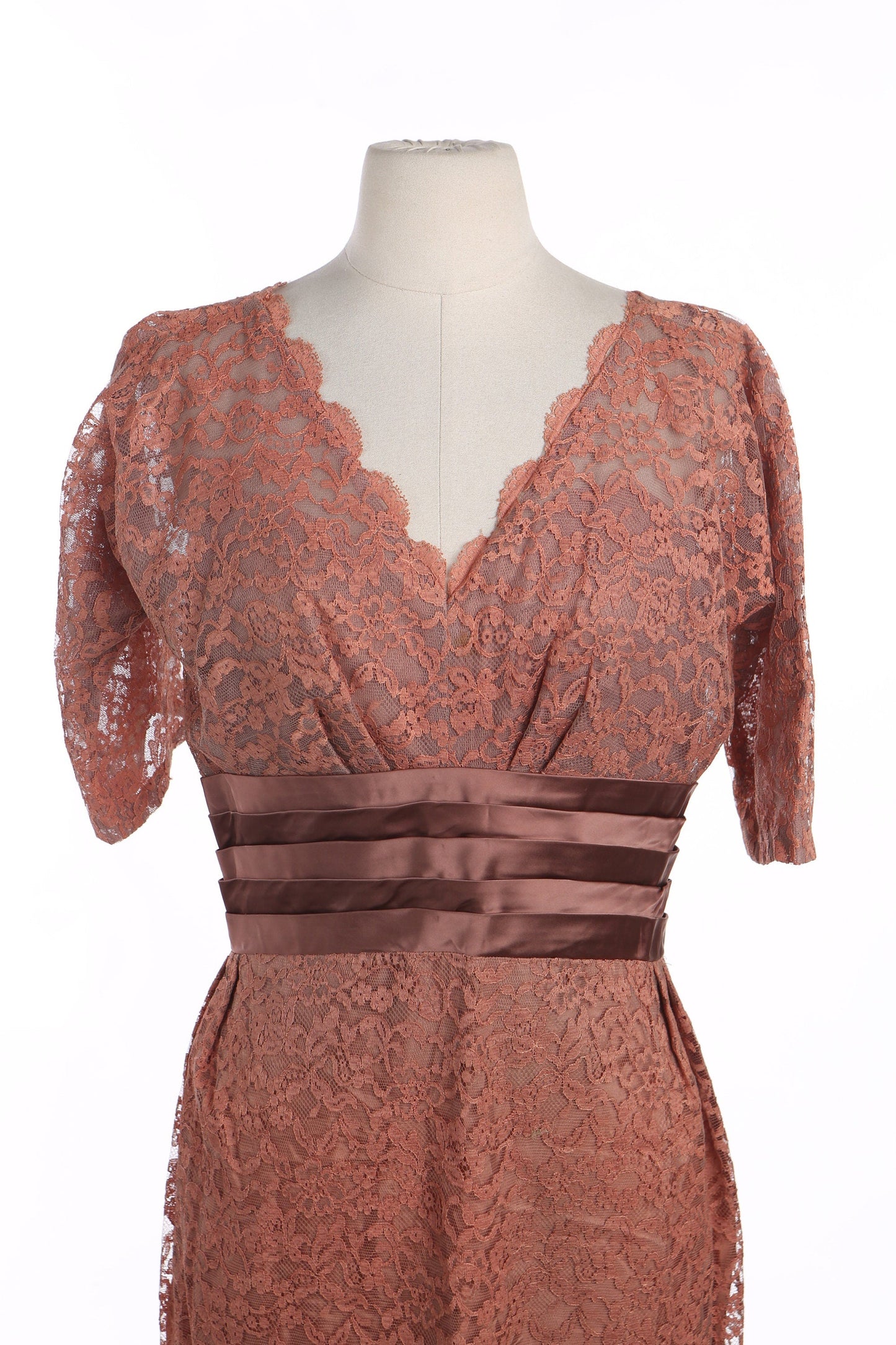 1950's Women Lace Evening Dress