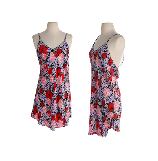 Women's Floral Print Slip Pajama Dress