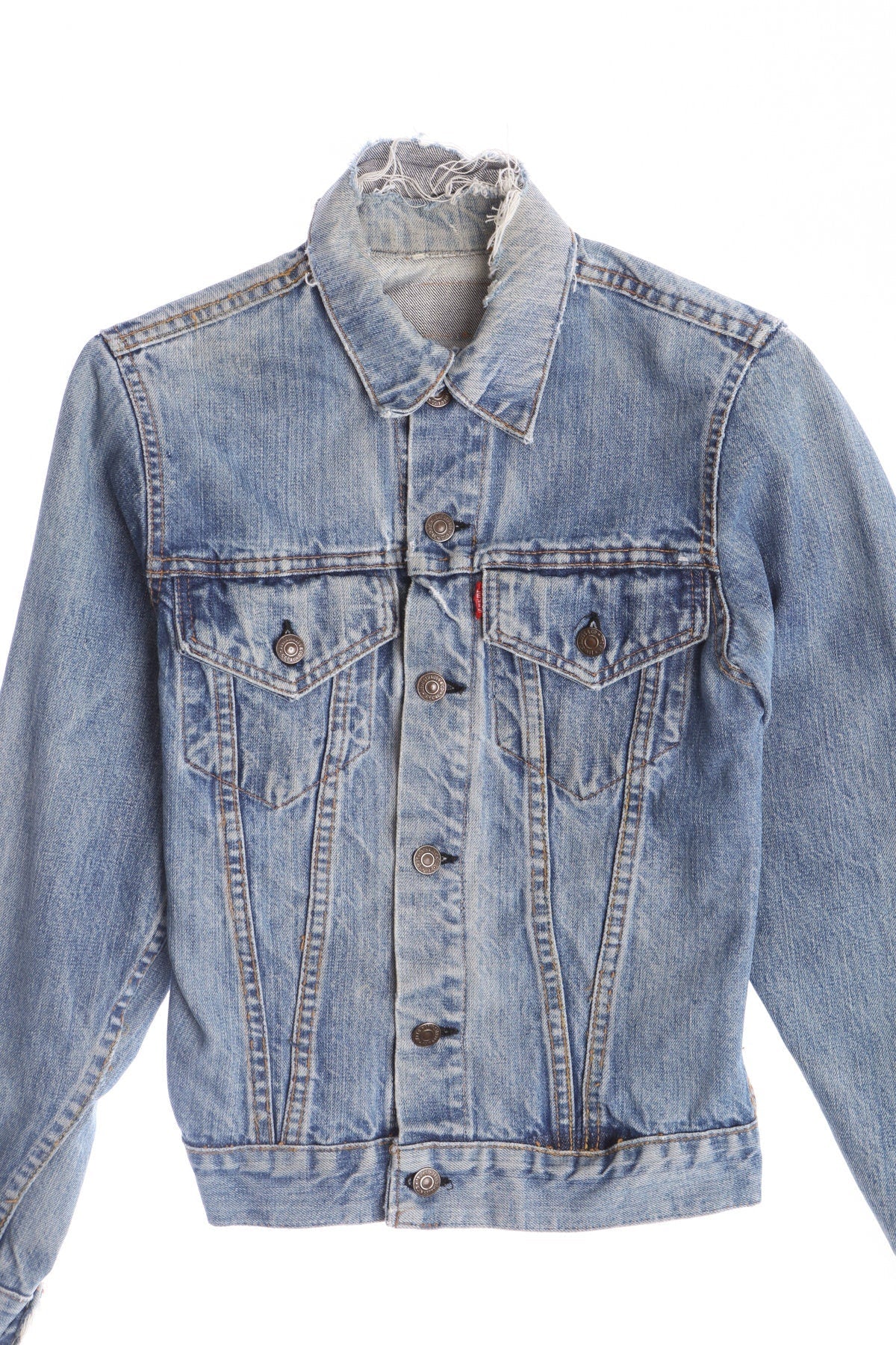 Vintage Levi's Blue Denim Jacket - Trucker - Light Wash - Era 70's - 80's