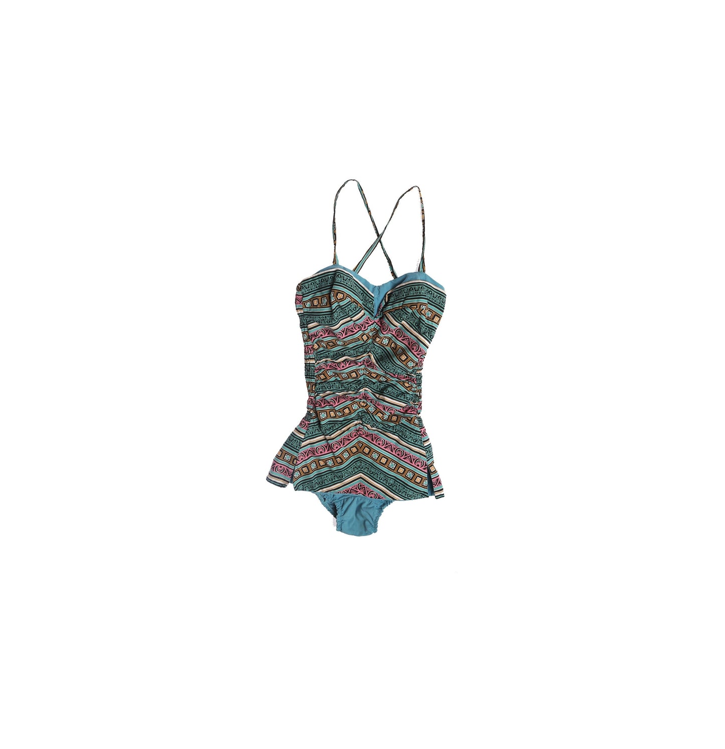 Vintage Swimsuit - Geometric Print - Era 40's - 50's - Women Bathing suit - Pin up