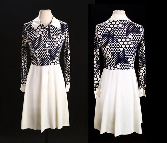 70's Women Summer Poly Dress
