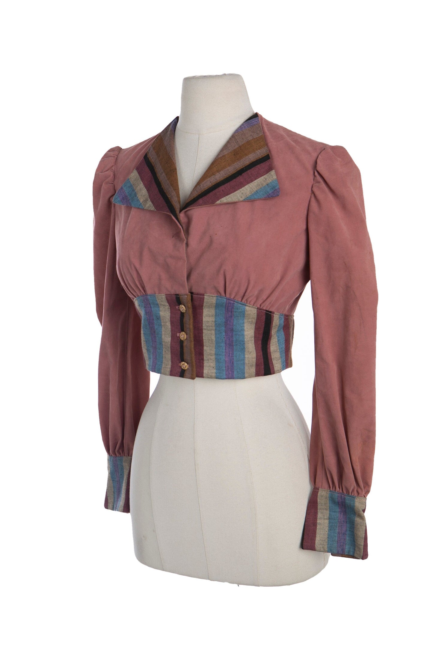 1970's Costume Made High Waist Long Sleeve Top by Sandee