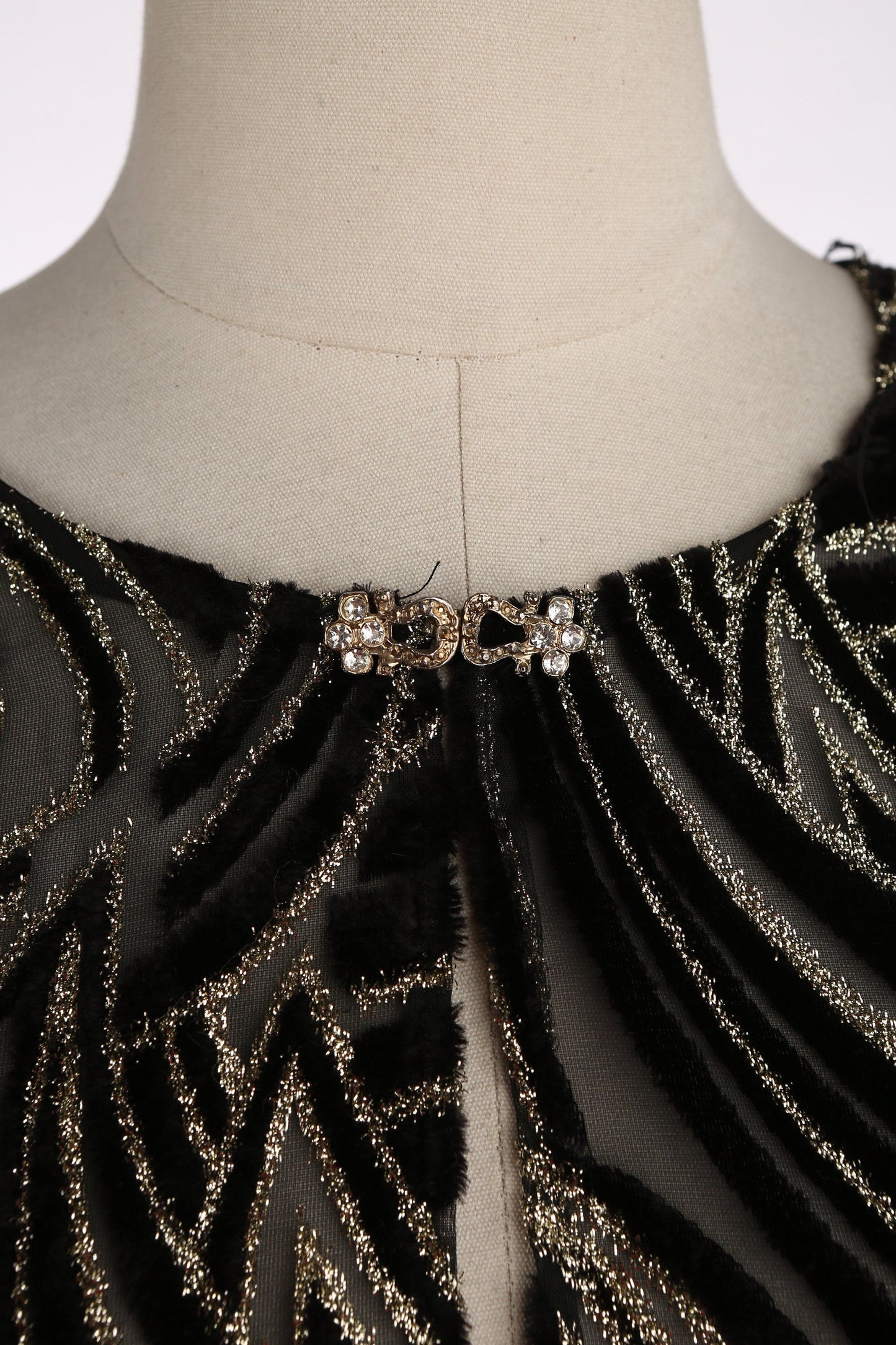 90s Women Metallic Poly evening Blouse