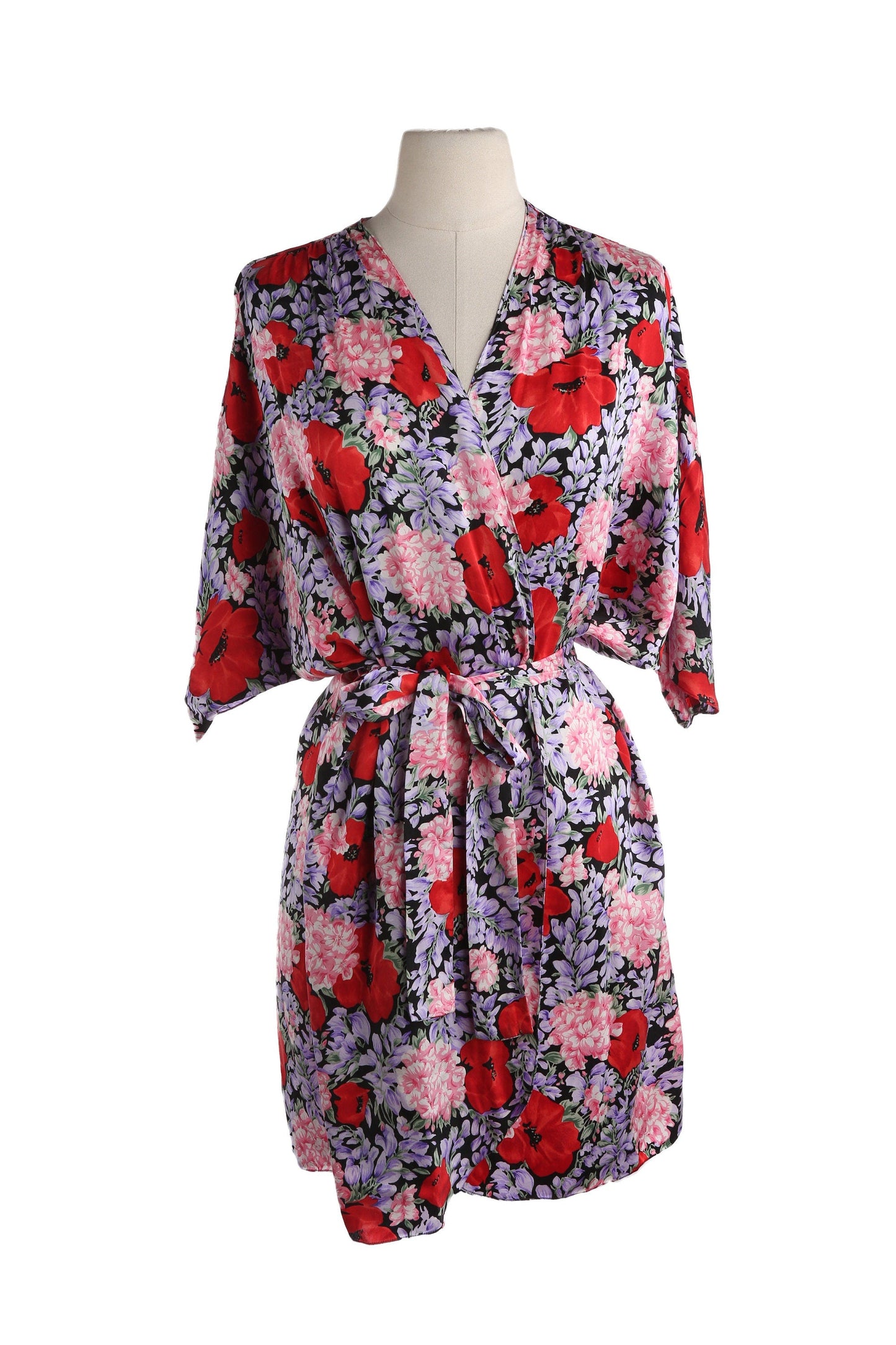 Women's Floral Print Nightgown Robe - Era 1990s