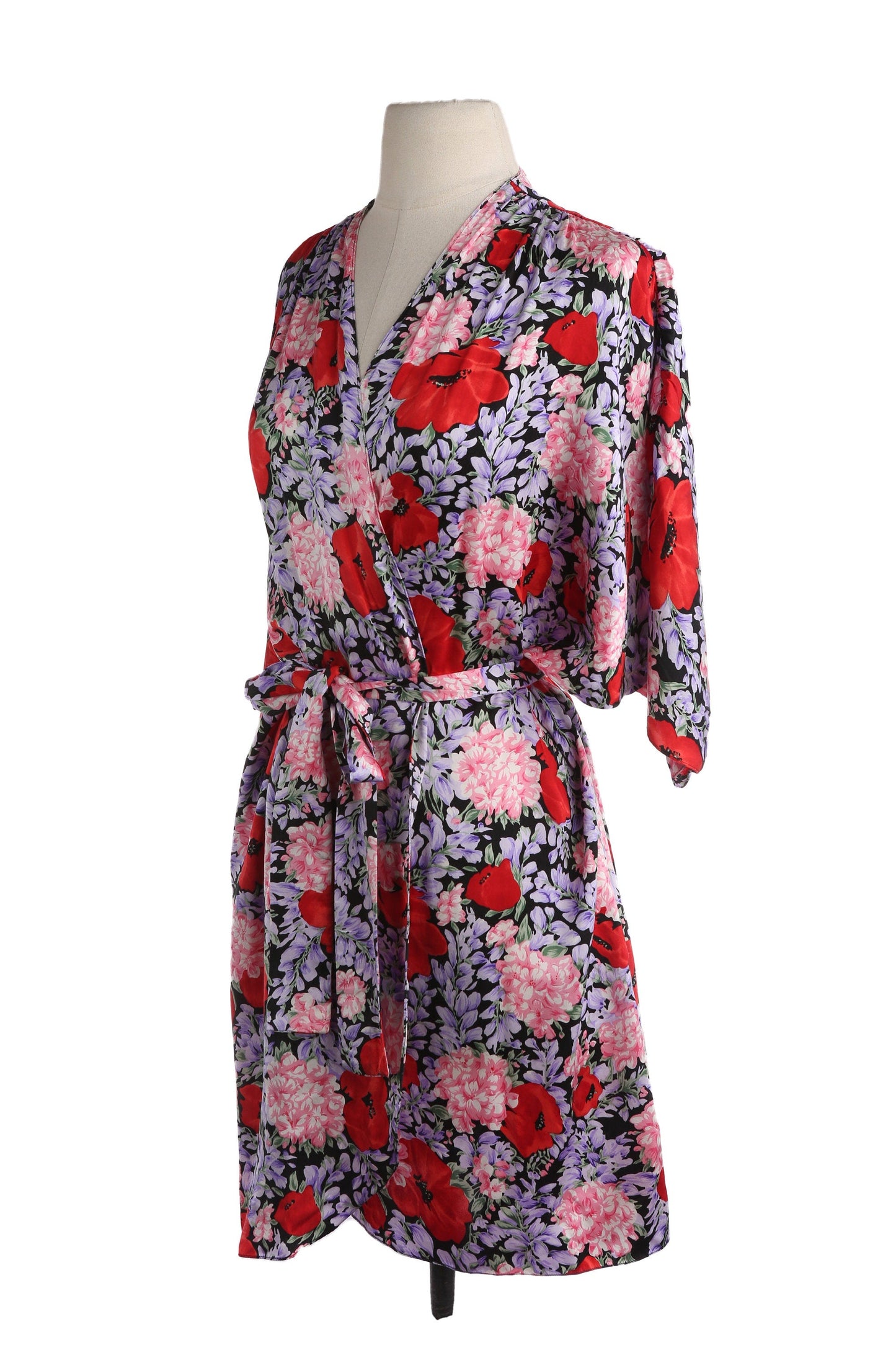 Women's Floral Print Nightgown Robe - Era 1990s