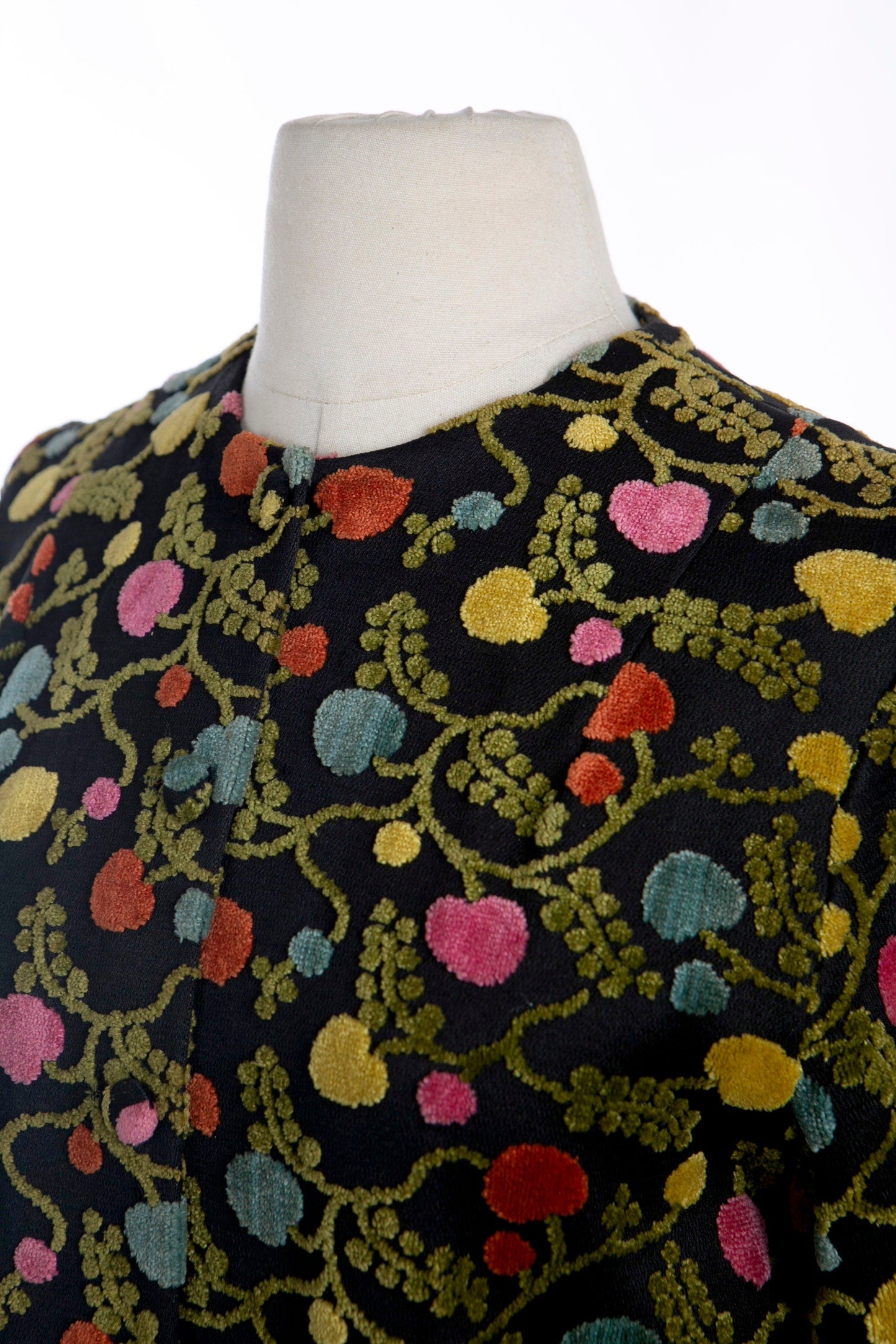 Vintage Tapestry Jacket with Fruit Designs - Era 1960s - 1970s