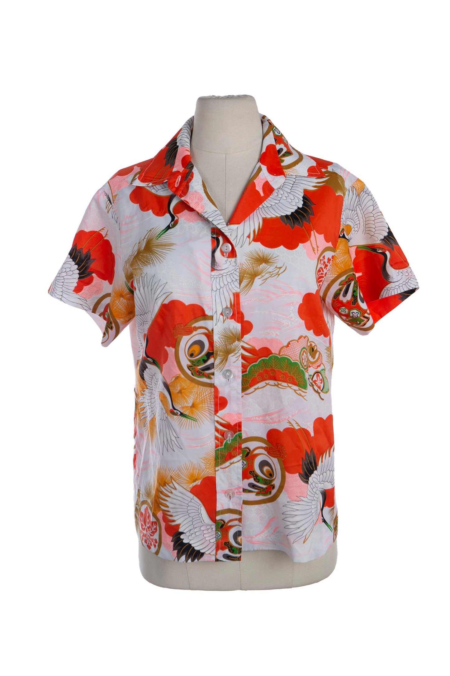 1970s Women Hawaiian Blouse