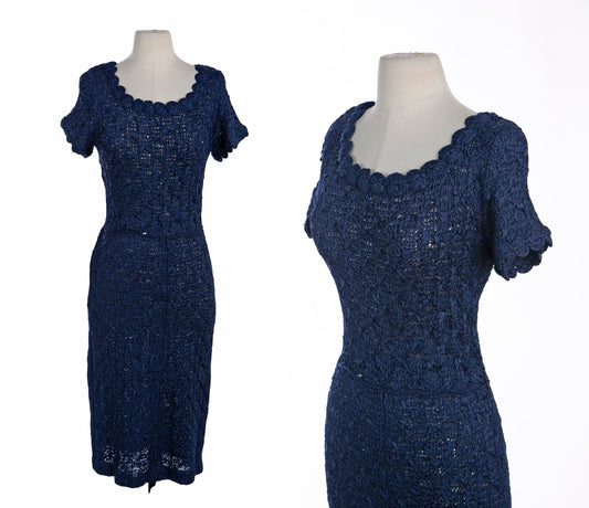 1940's Women Casual Dress with Side Zipper Closure