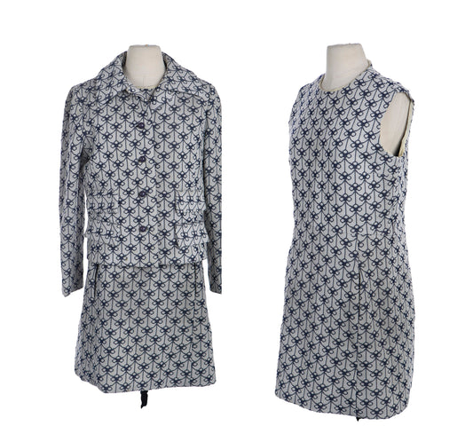 1960's Women Mod Casual Suit - Jacket / Dress Set