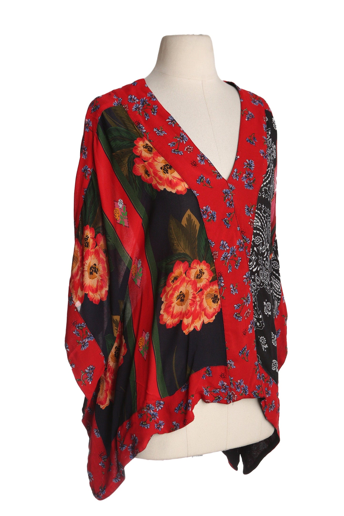 Y2K Women's Patchwork Scarf Sleeveless Blouse