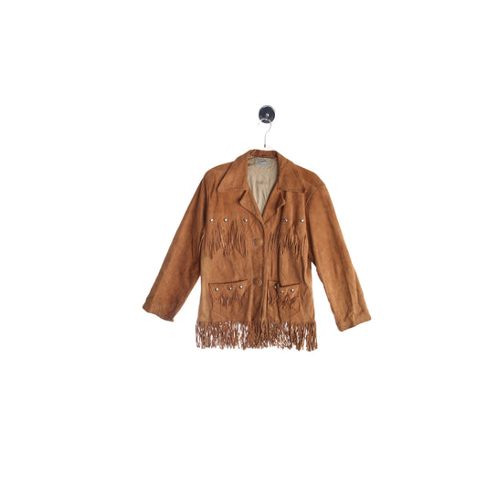 Vintage Women Fringe Jacket / Western / Brown / Soft Leather / 1950s - 1960s