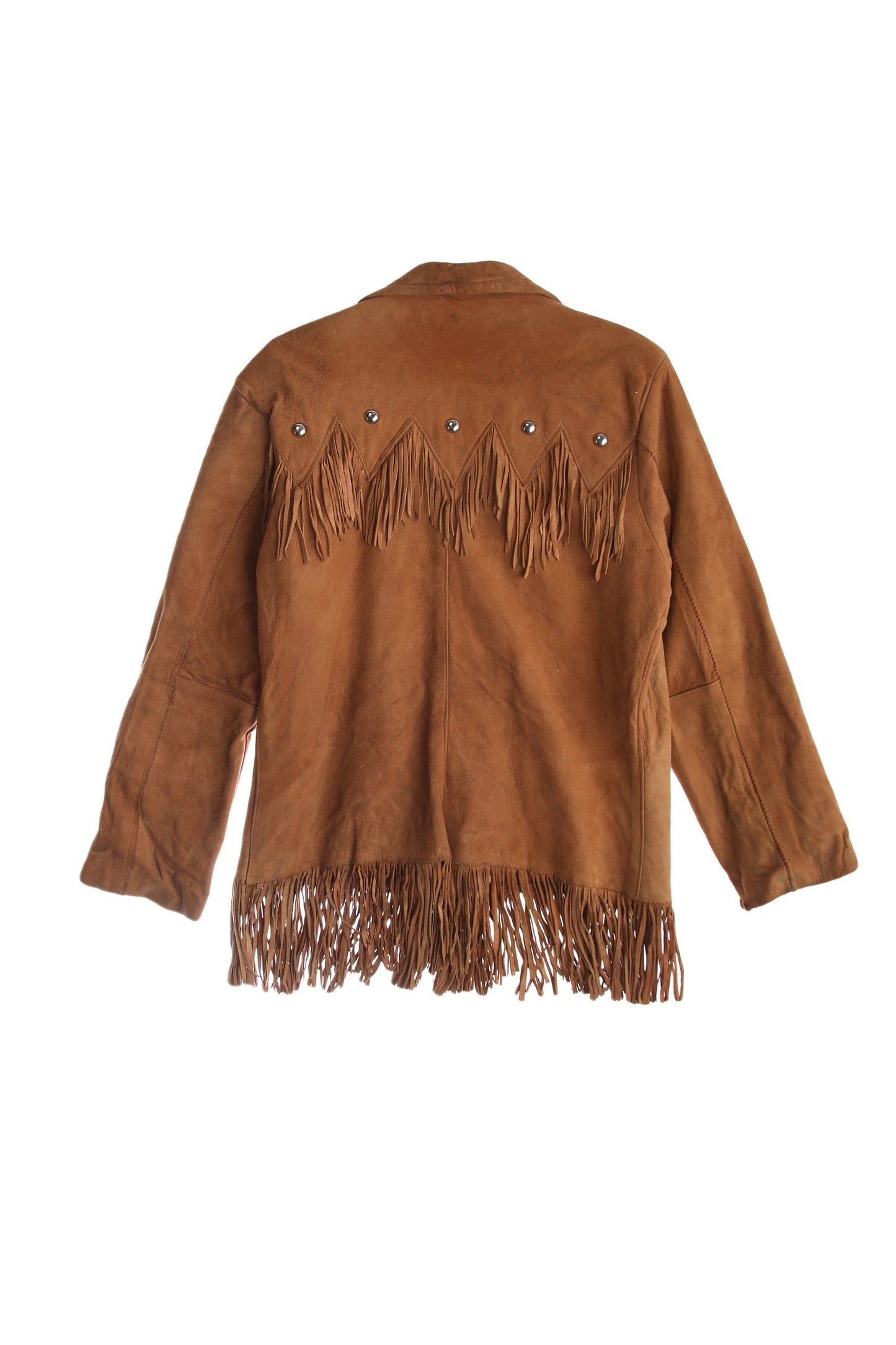 Vintage Women Fringe Jacket / Western / Brown / Soft Leather / 1950s - 1960s