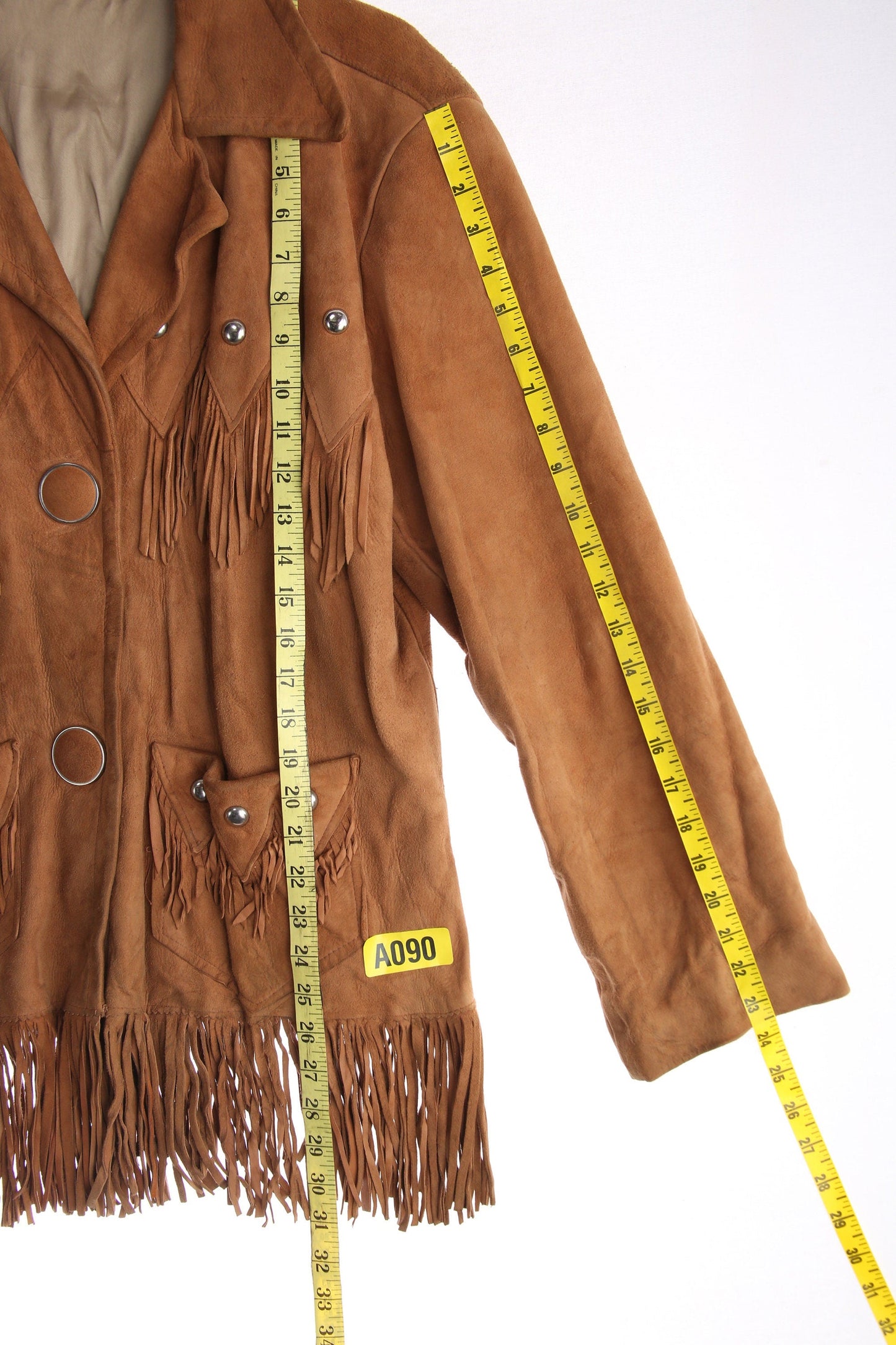 Vintage Women Fringe Jacket / Western / Brown / Soft Leather / 1950s - 1960s