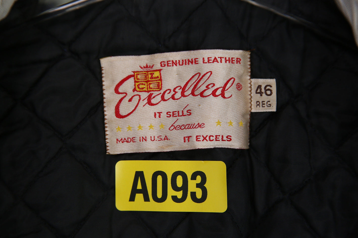 Vintage White Biker Leather Jacket by Excelled - Estimated Era 1980's - 1990's