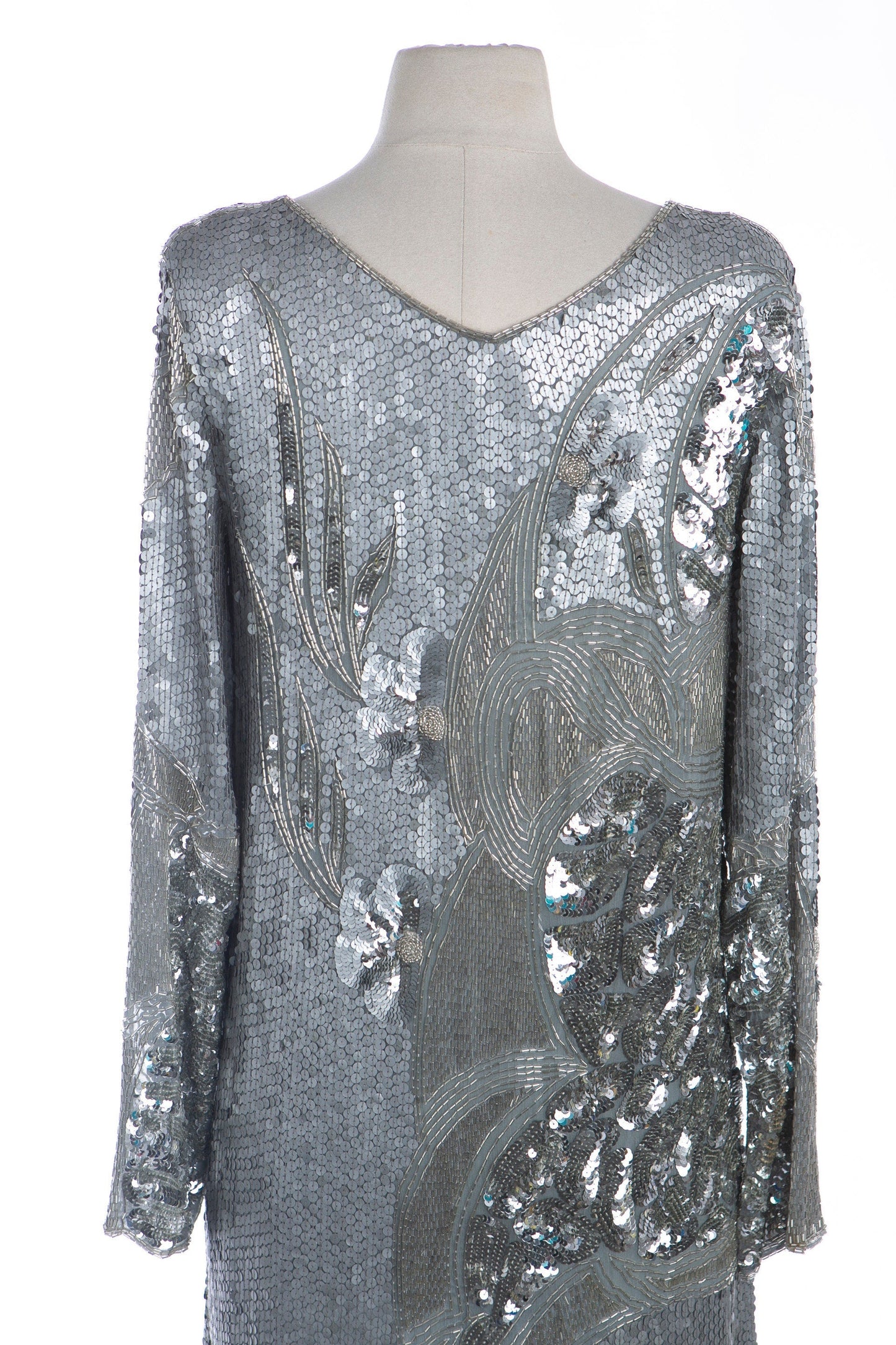 Vintage Sequin Dress with Silver Lens