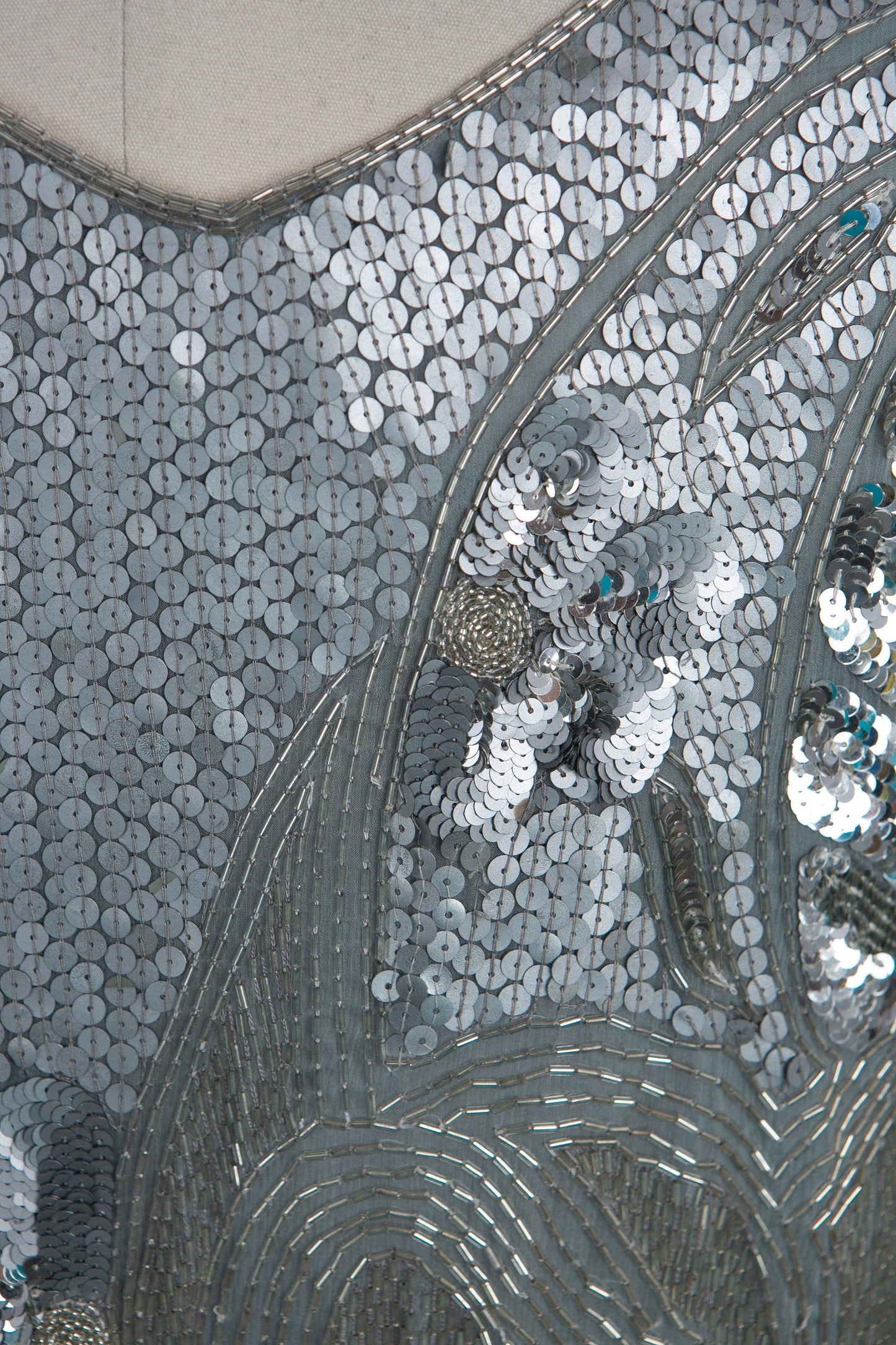 Vintage Sequin Dress with Silver Lens