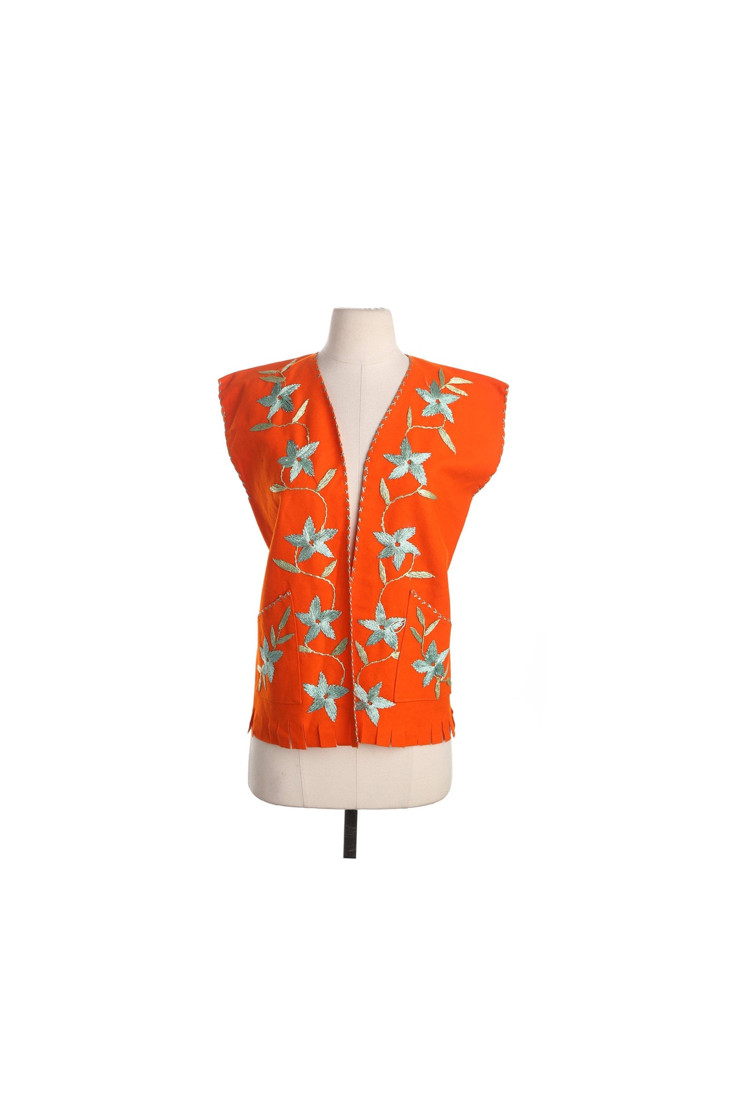Vintage Embroidered Floral Vest