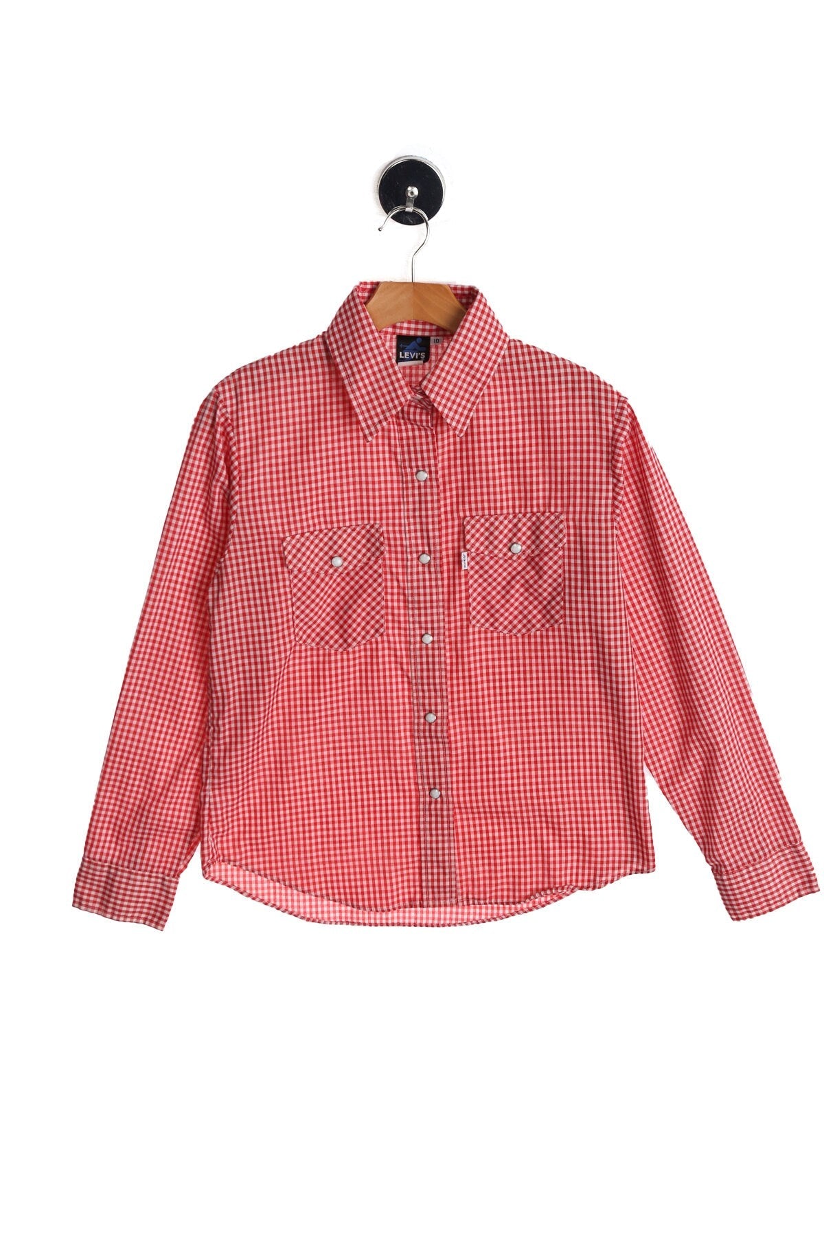 Levi's Plaid Shirt / Vintage / Red / 1970s - 1980s