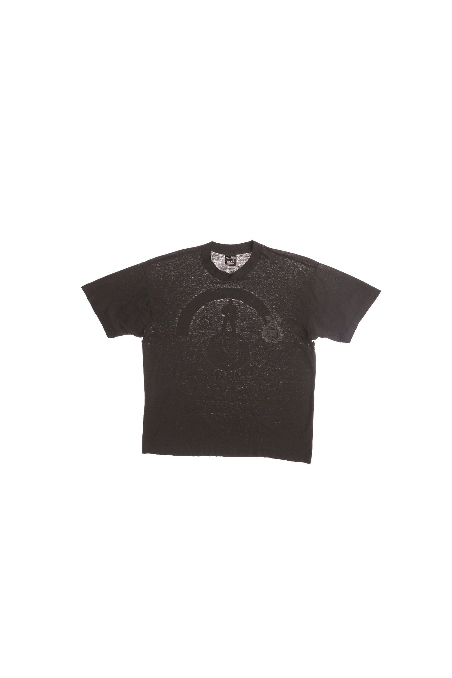 440th Security Police Squadron No Place to Hide Black Graphic T-shirt - Distressed